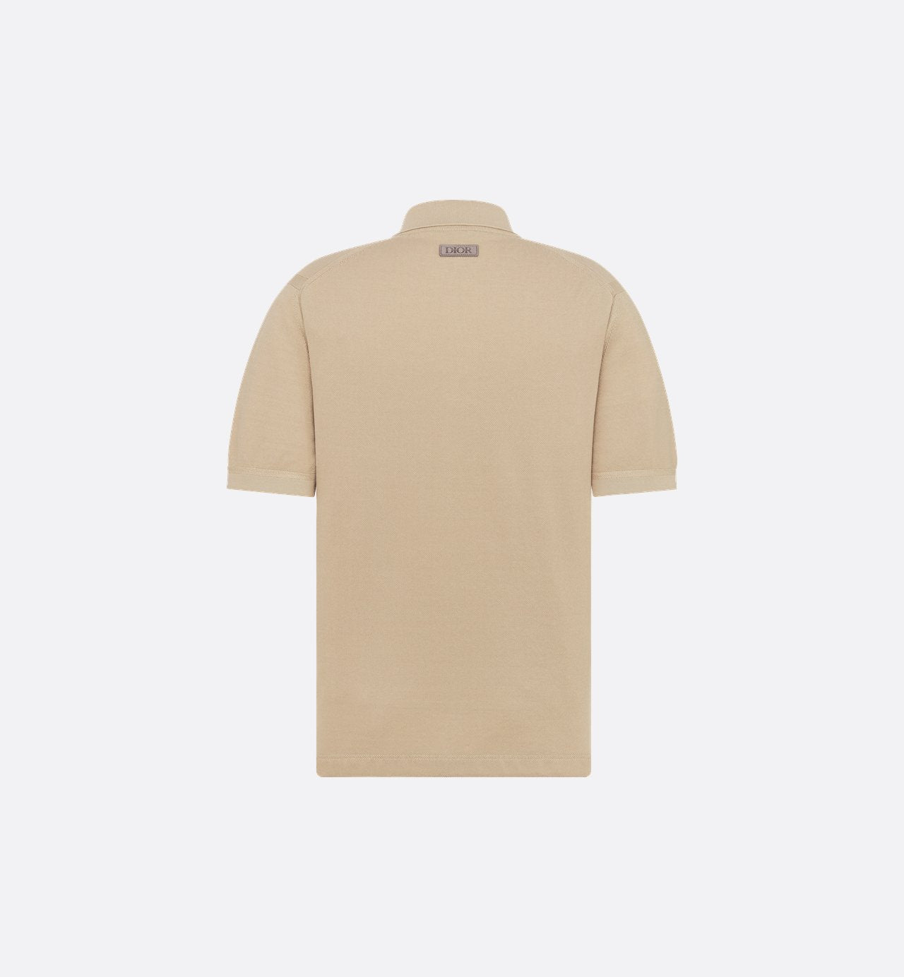 Icons Polo Shirt Beige Cotton And Silk Pique