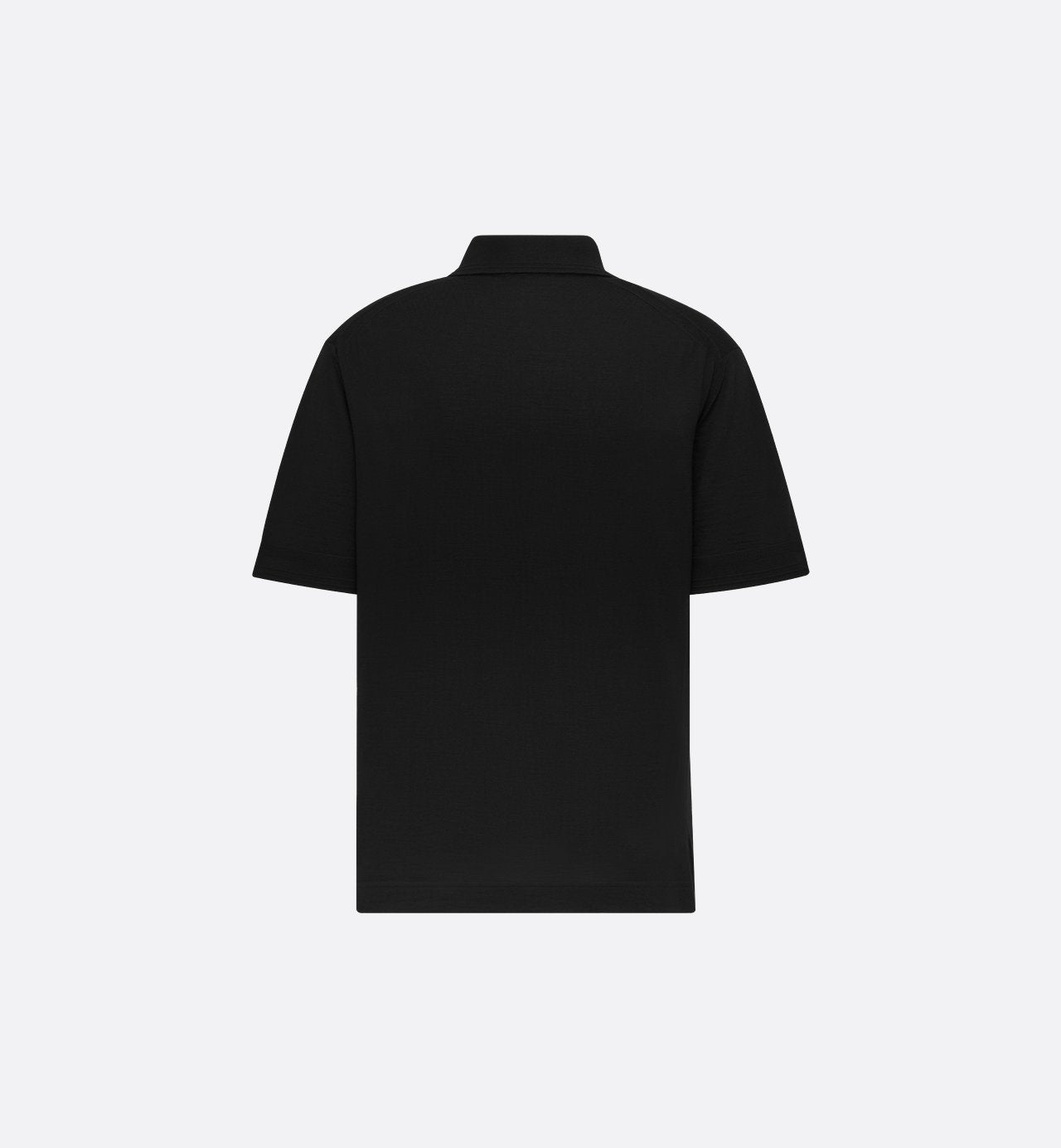 Cd Couture Polo Shirt Black Virgin Wool Jersey