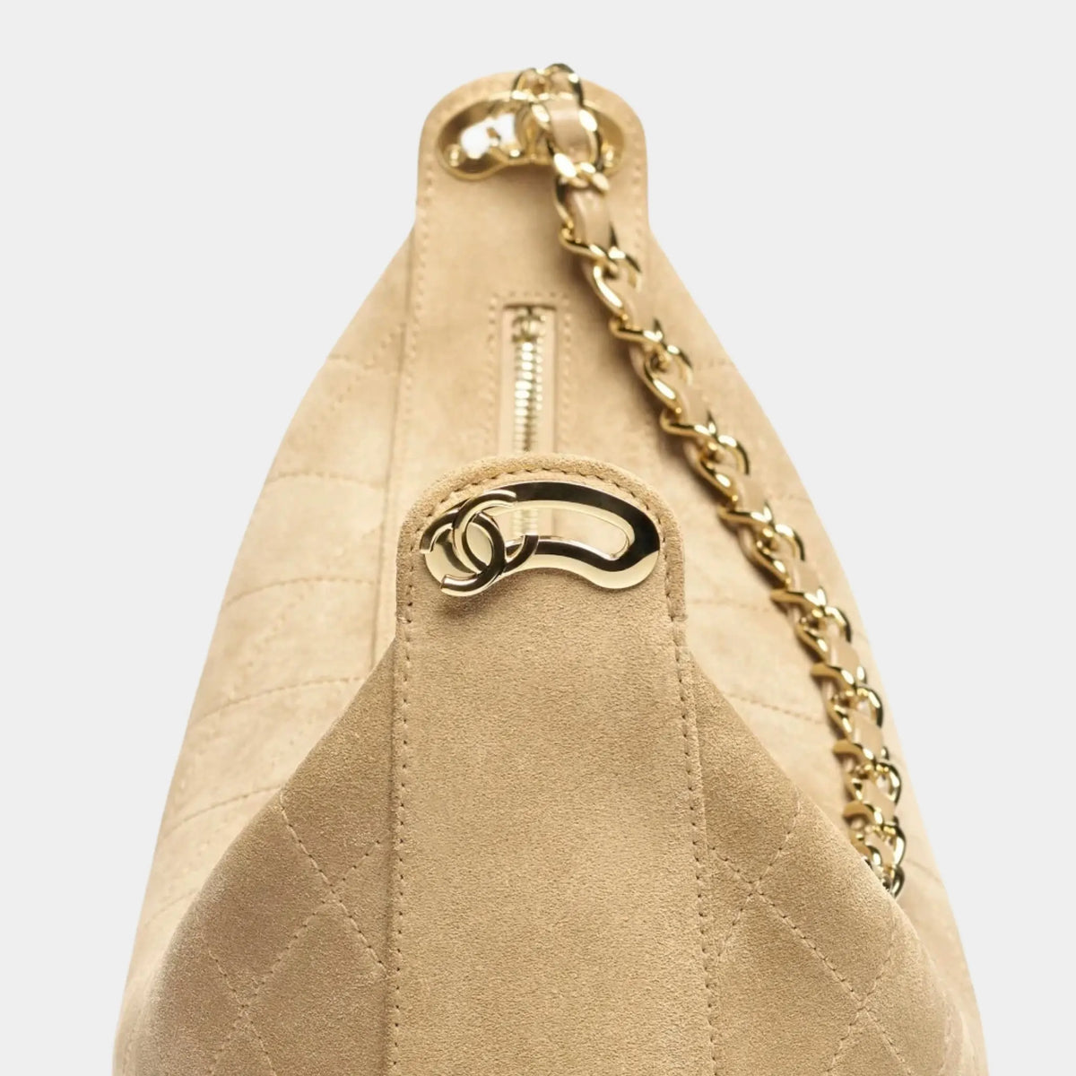 Large hobo Bag Calf &amp; gold-plated metal
