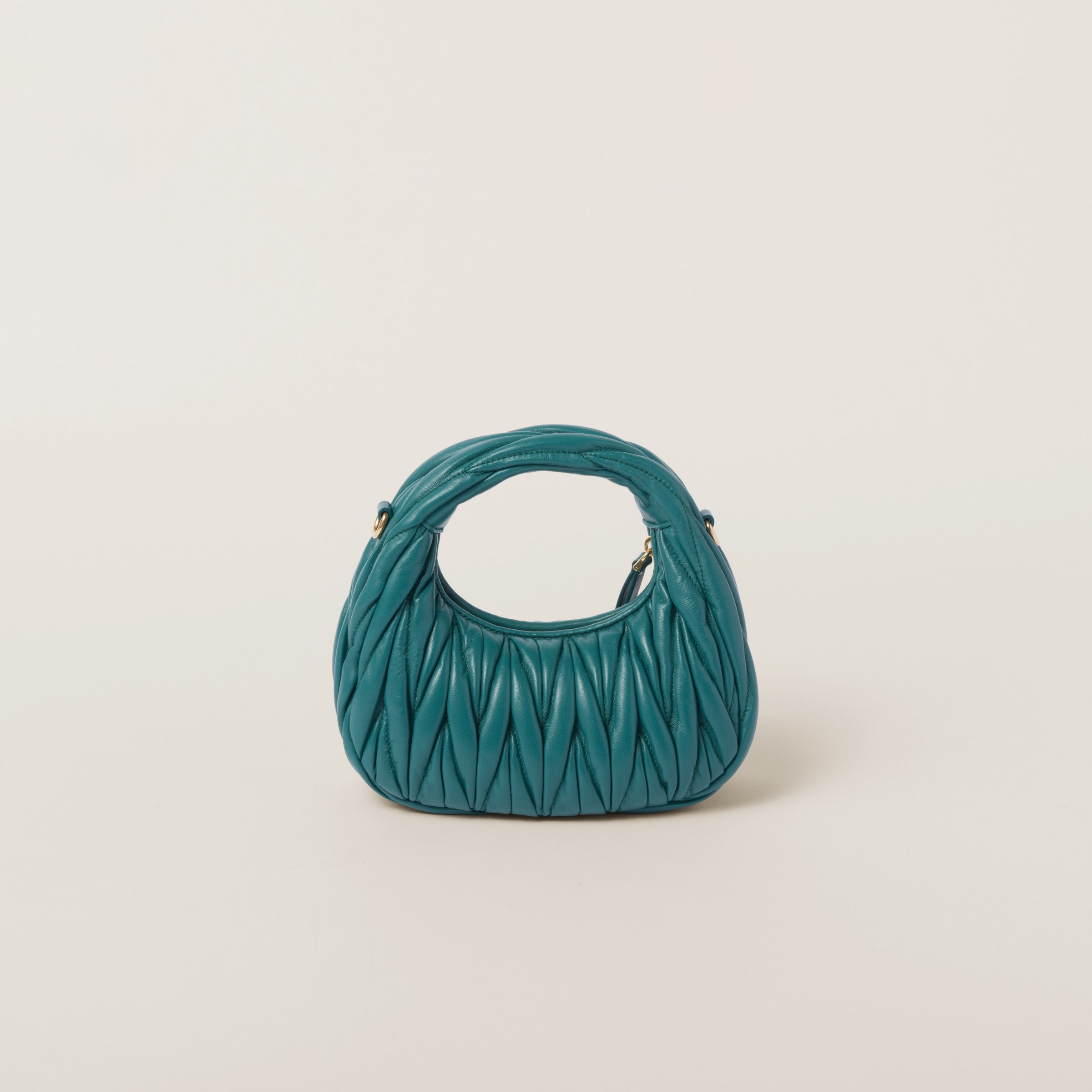 Wander matelassé nappa leather hobo mini-bag