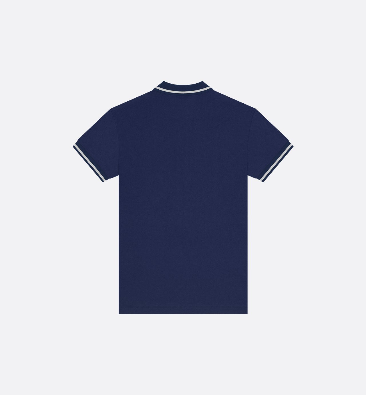 Polo Shirt With Bee Embroidery Navy Blue Cotton Piqué