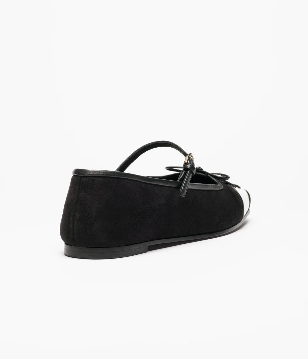 Mary Janes Suede Kidskin &amp; Patent Calfskin Black &amp; White
