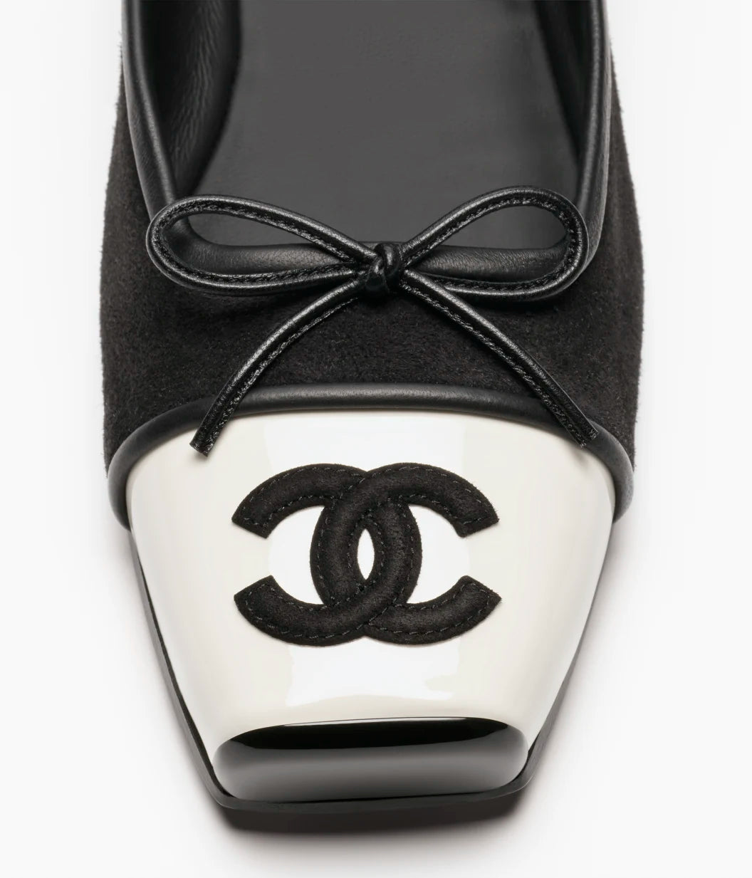 Mary Janes Suede Kidskin &amp; Patent Calfskin Black &amp; White