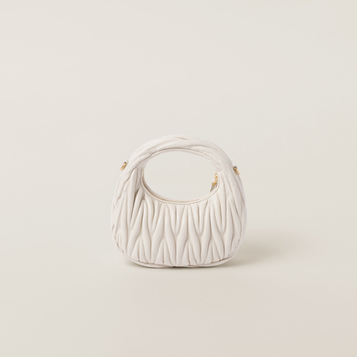 Wander matelassé nappa leather hobo mini-bag