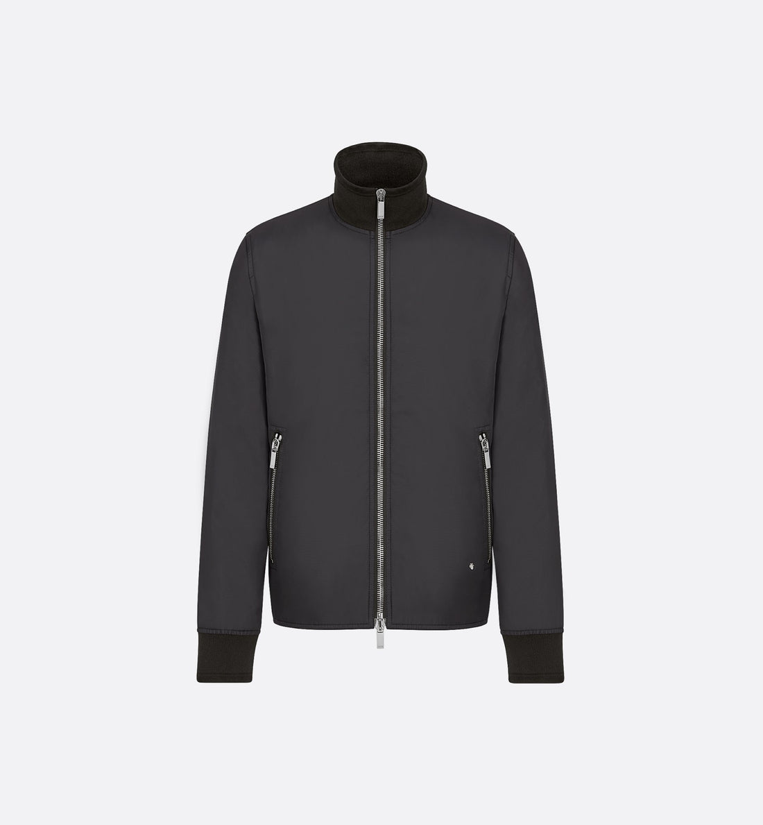 Blouson Jacket With Bee Black Technical Fabric