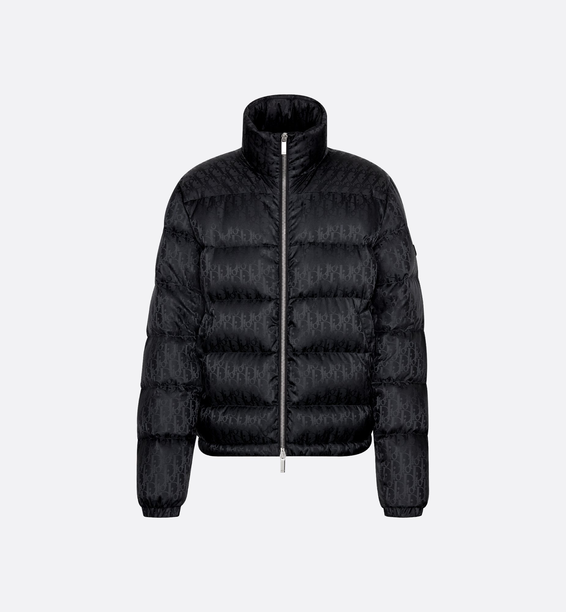 Dior Oblique Down Jacket Black Technical Jacquard Sands