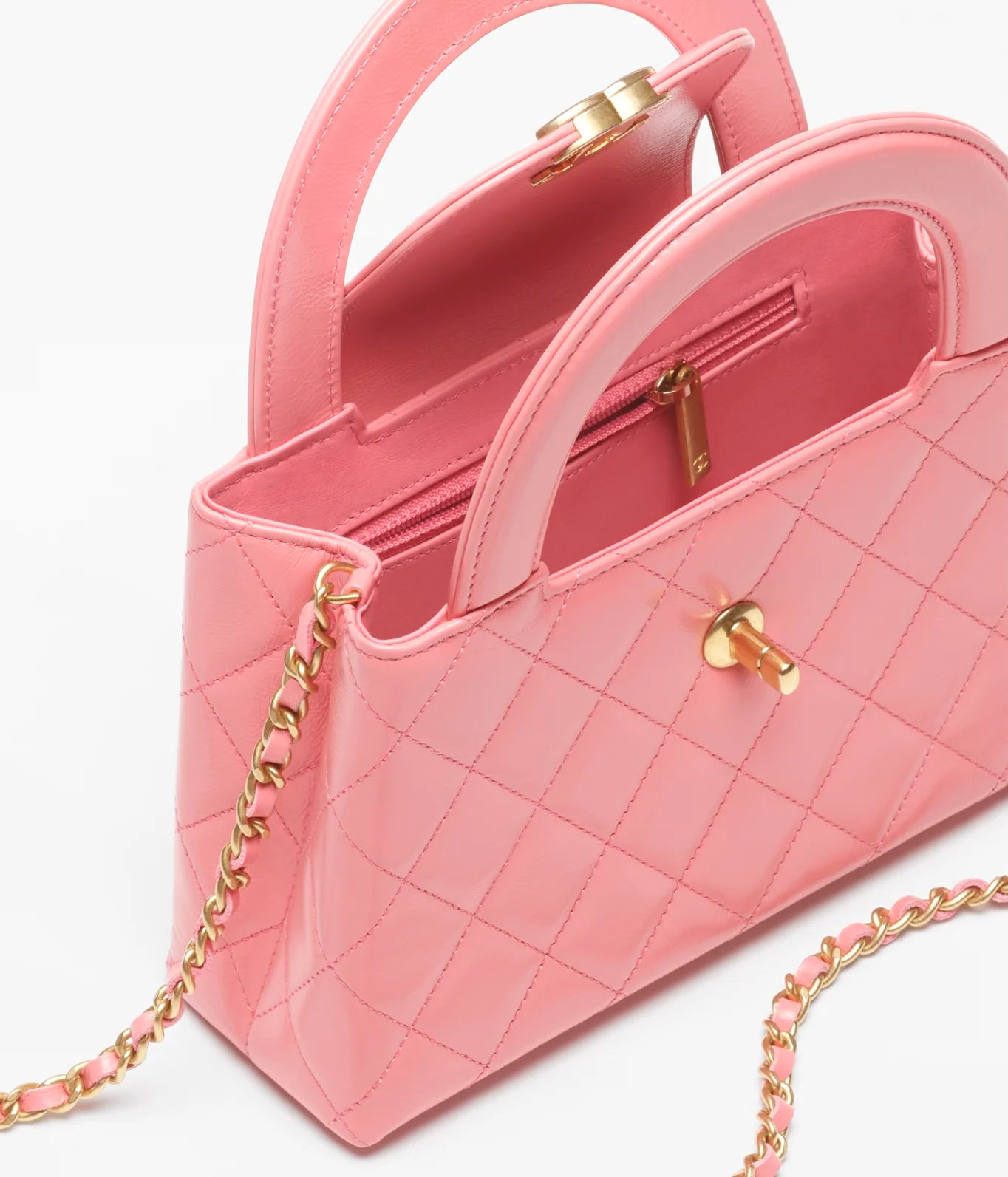 CHANEL SMALL CABAS - PINK CALFSKIN