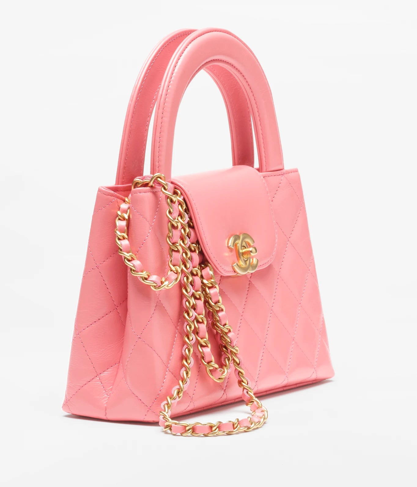 CHANEL SMALL CABAS - PINK CALFSKIN