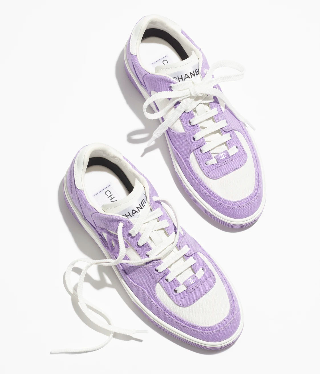 Trainers Cotton Purple White