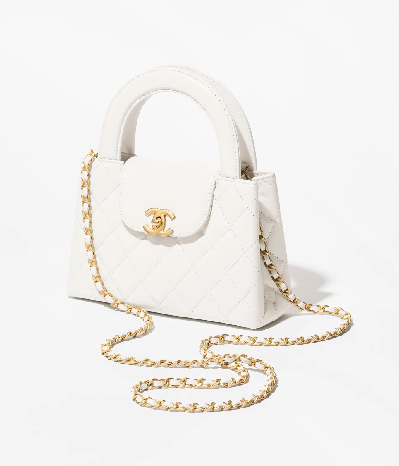 CHANEL SMALL CABAS - WHITE CALFSKIN