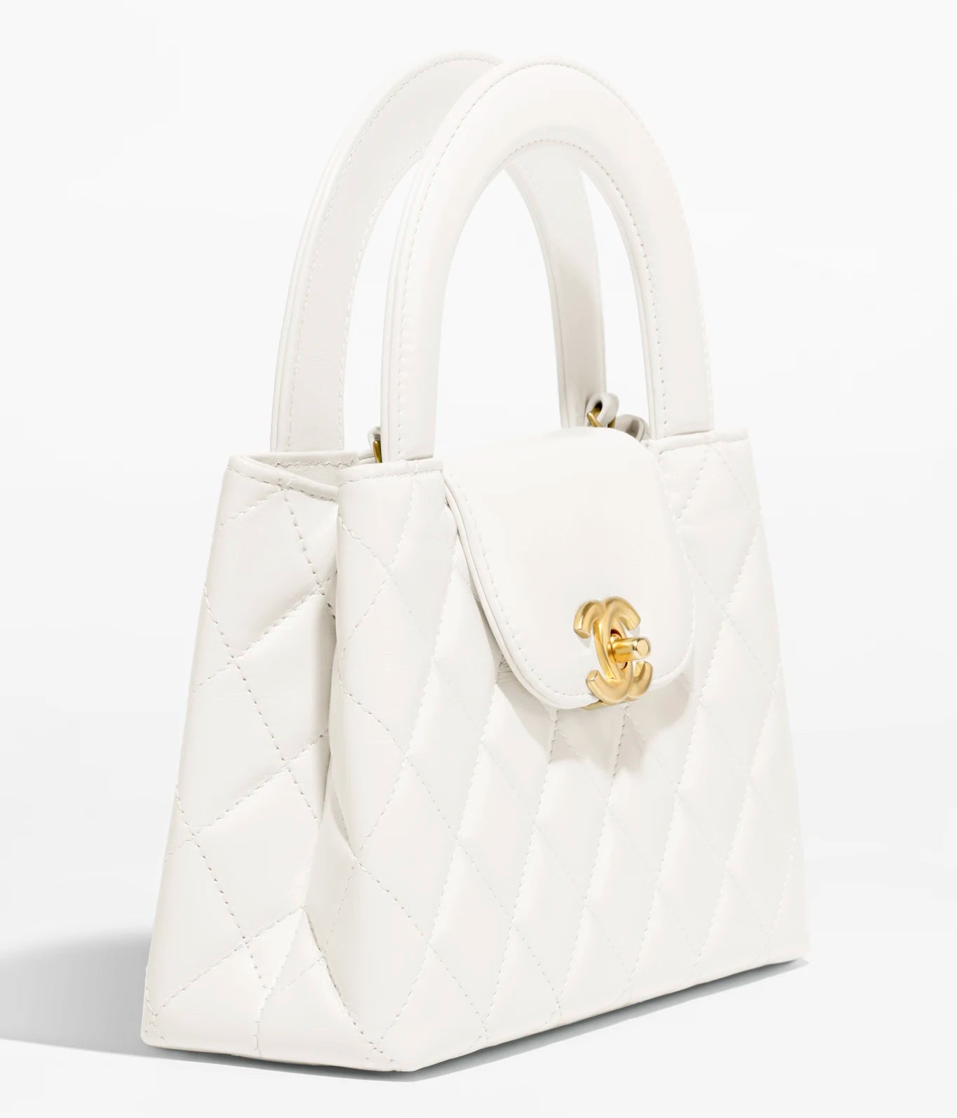 CHANEL SMALL CABAS - WHITE CALFSKIN