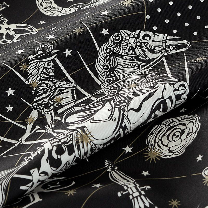 Hermes Chorus Stellarum Bandana 55, black, Closeup