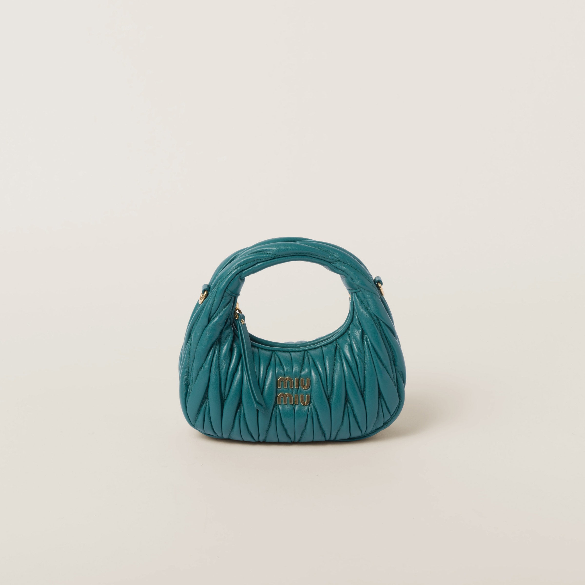 Wander matelassé nappa leather hobo mini-bag