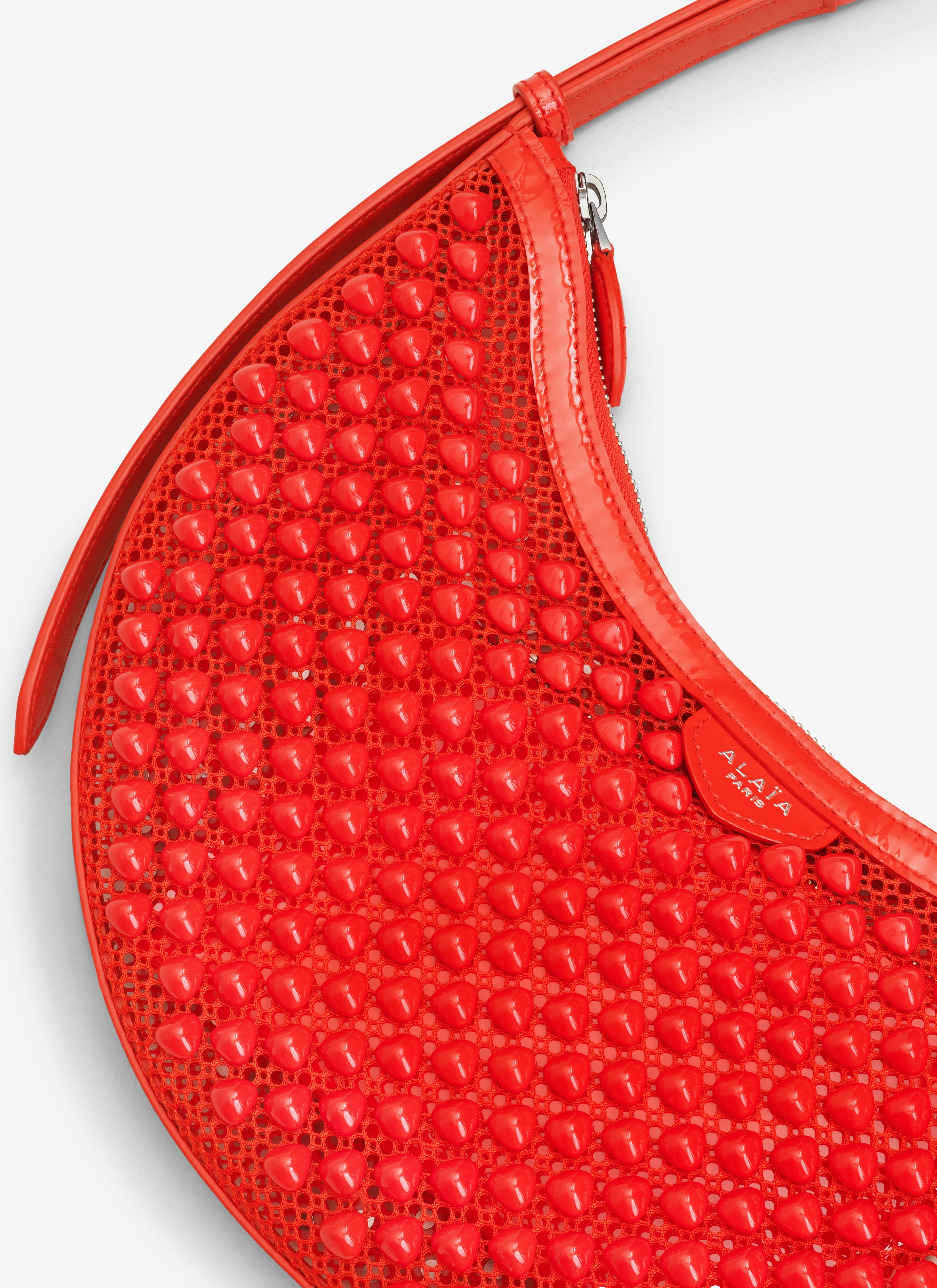 One Piece Demi Lune Bag In Fishnet Pyramids