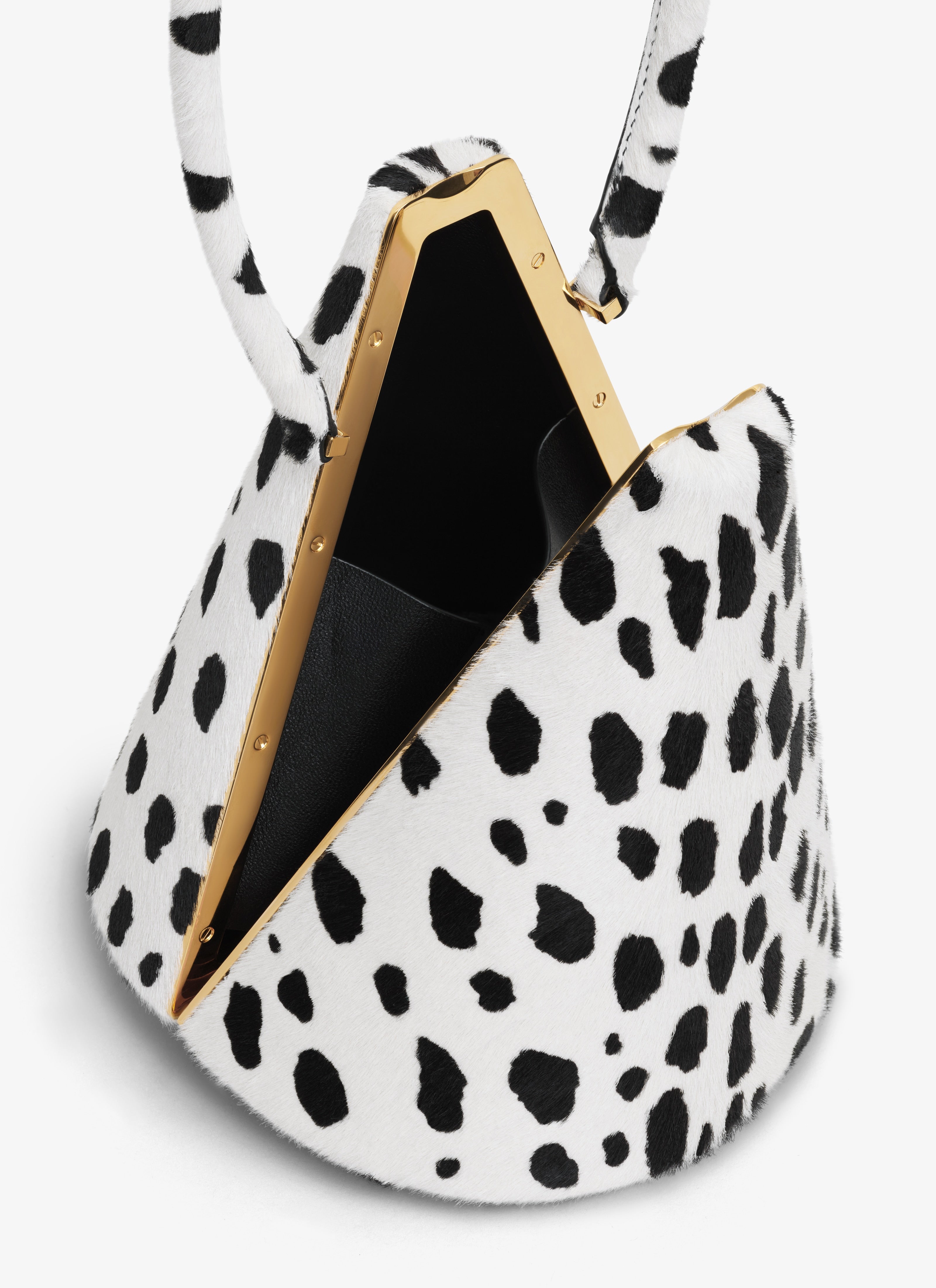 Cone Minaudiere In Pony Dots Haircalf