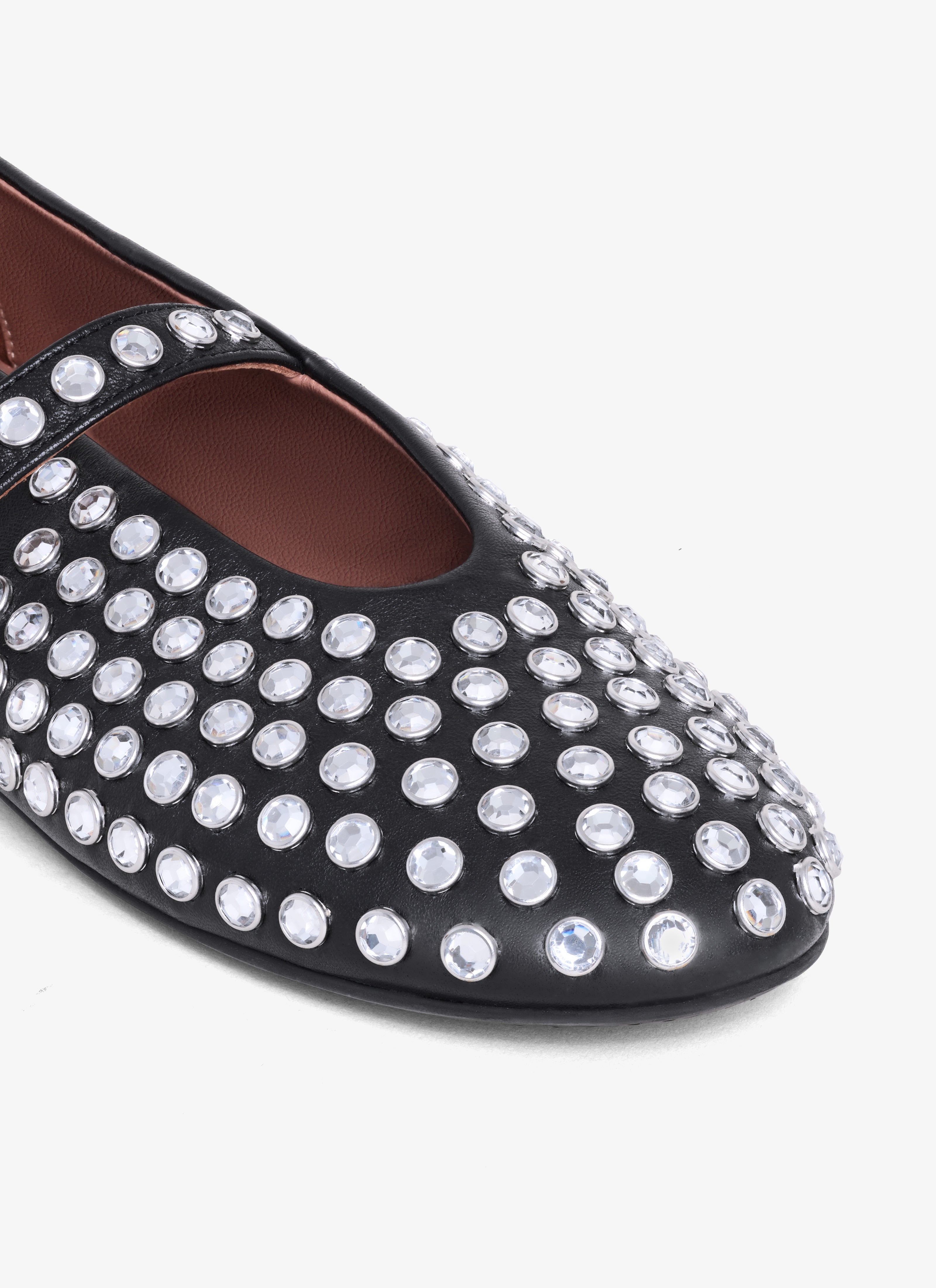 Strass Lambskin Ballet Flats