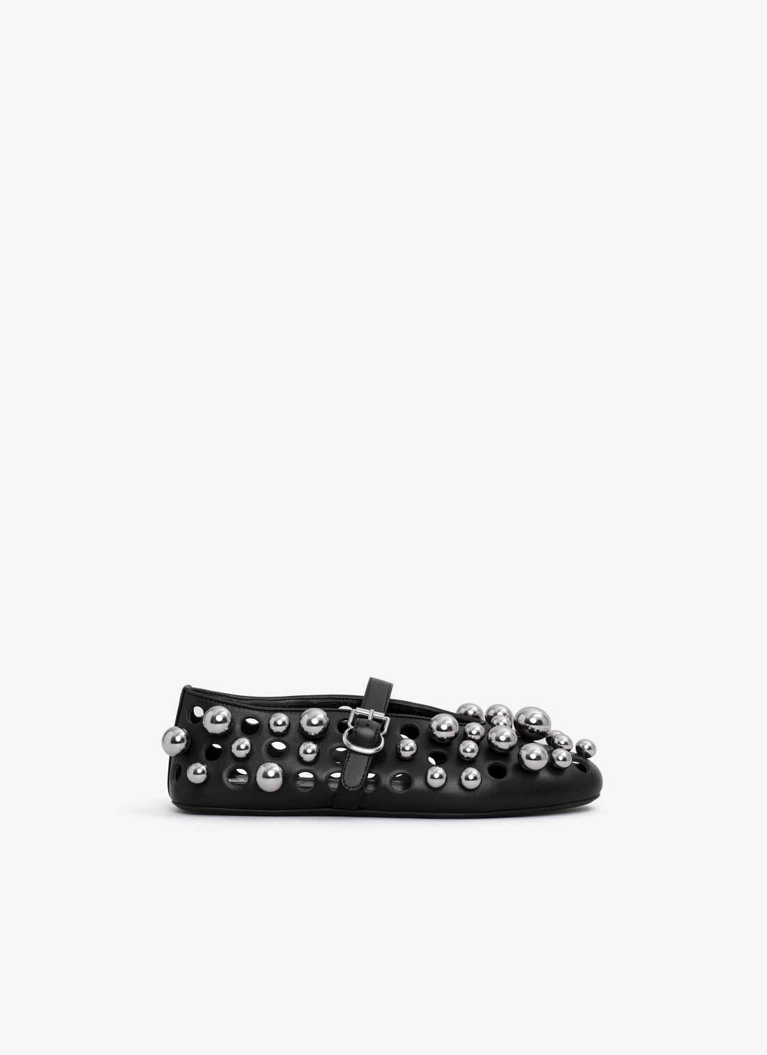 Ballet Flats With Spheres On Lambskin