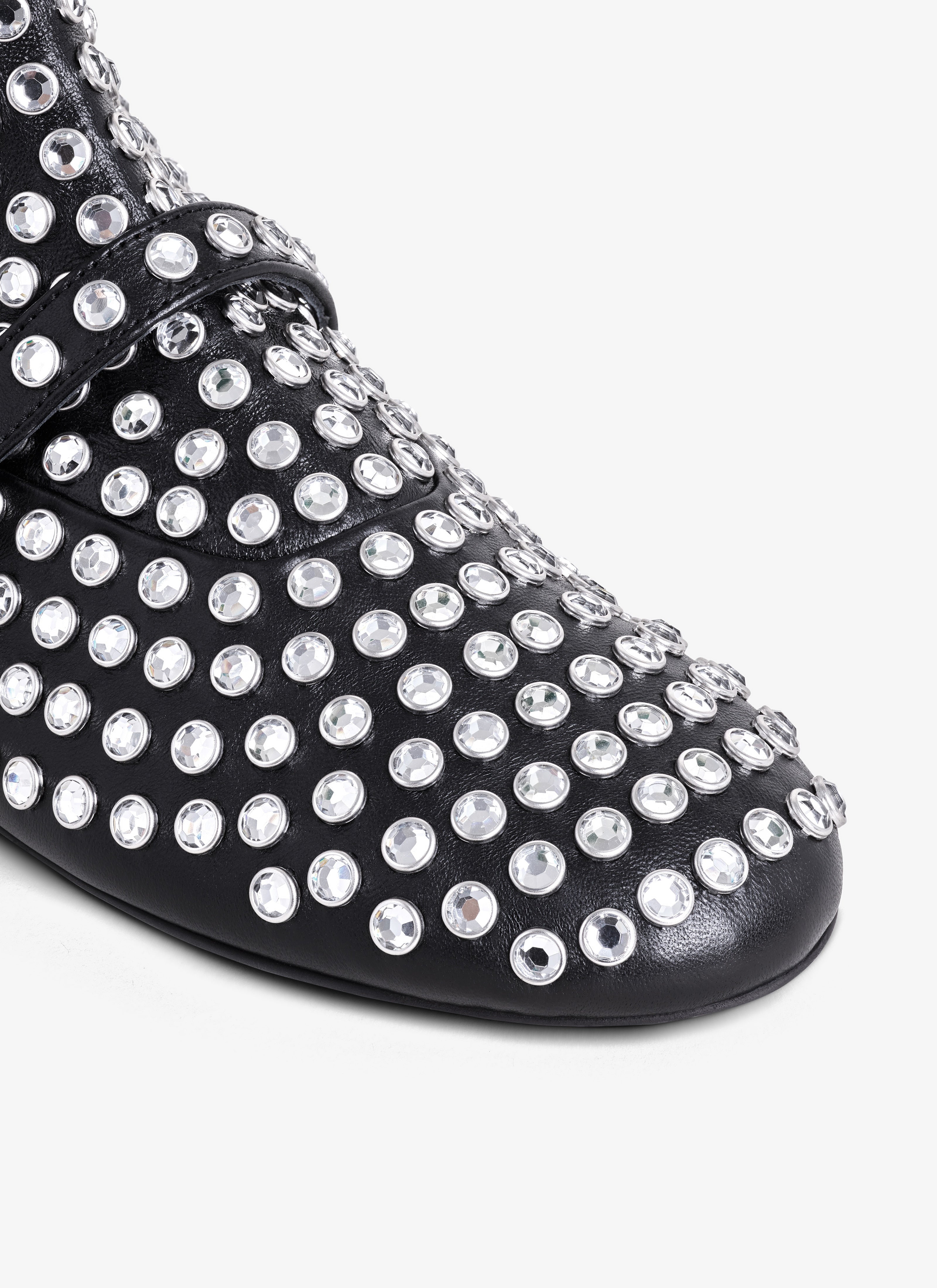 High Ballet Flats In Strass Lambskin