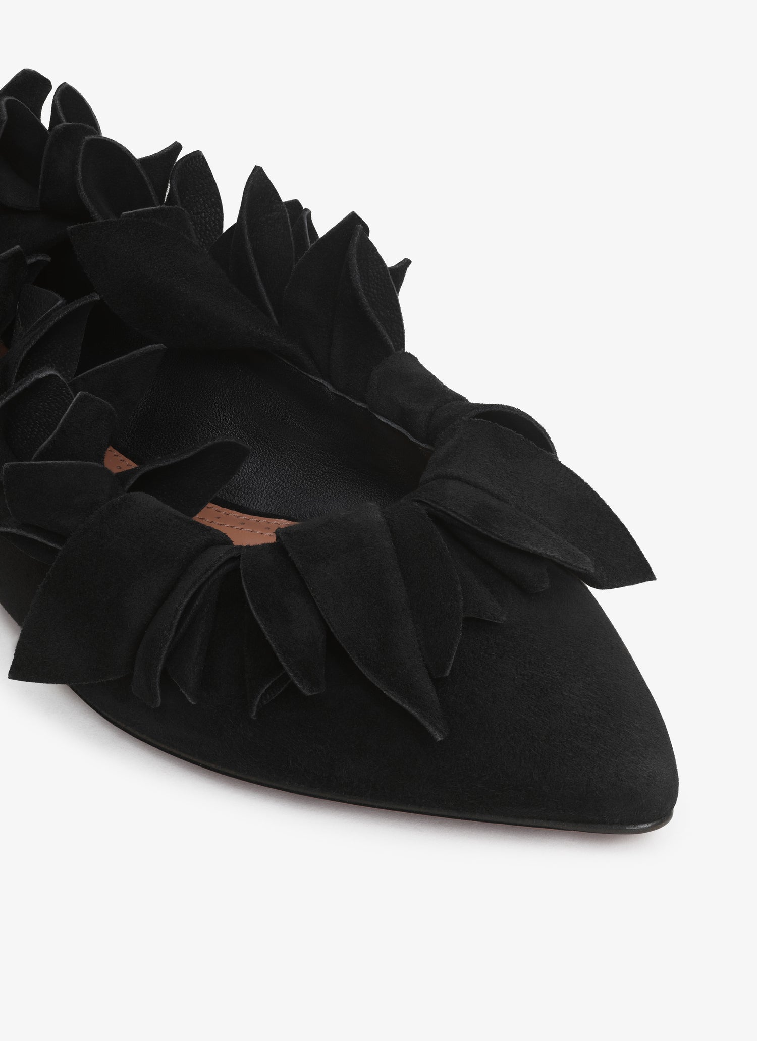 Petal Ballet Flats In Suede Goatskin