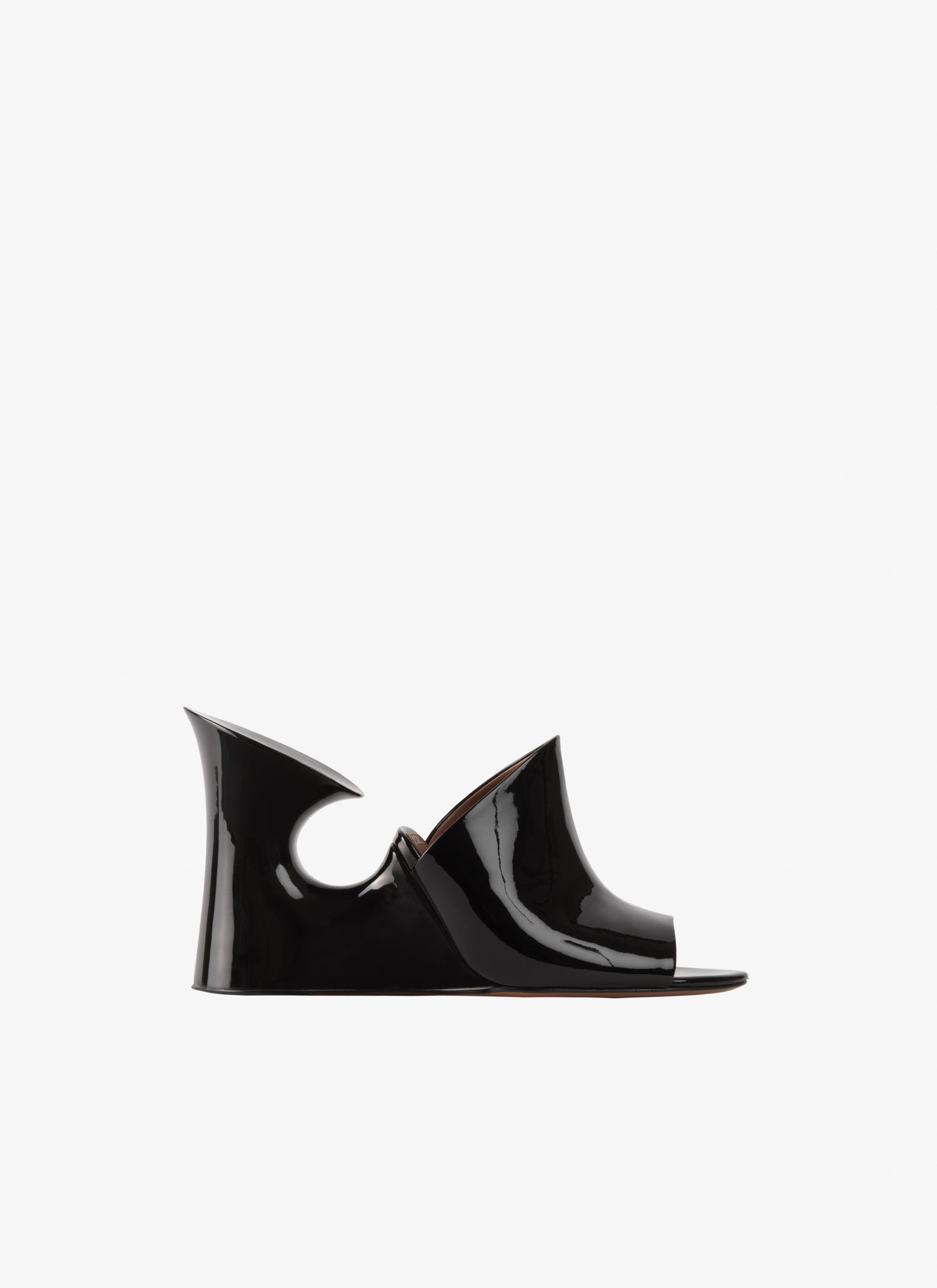 La Sculpture Mules In Calfskin &amp; Wood