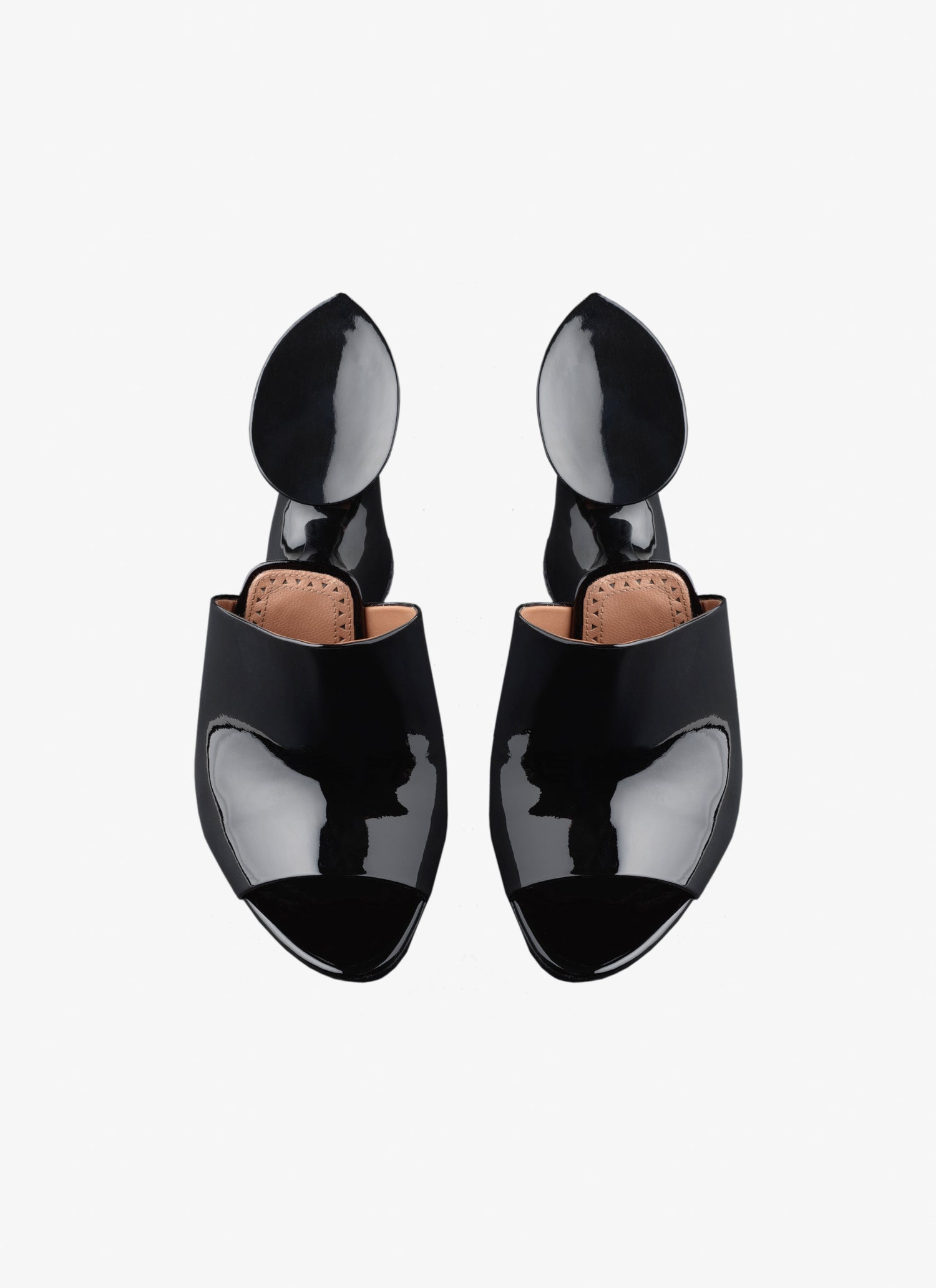 La Sculpture Mules In Calfskin &amp; Wood