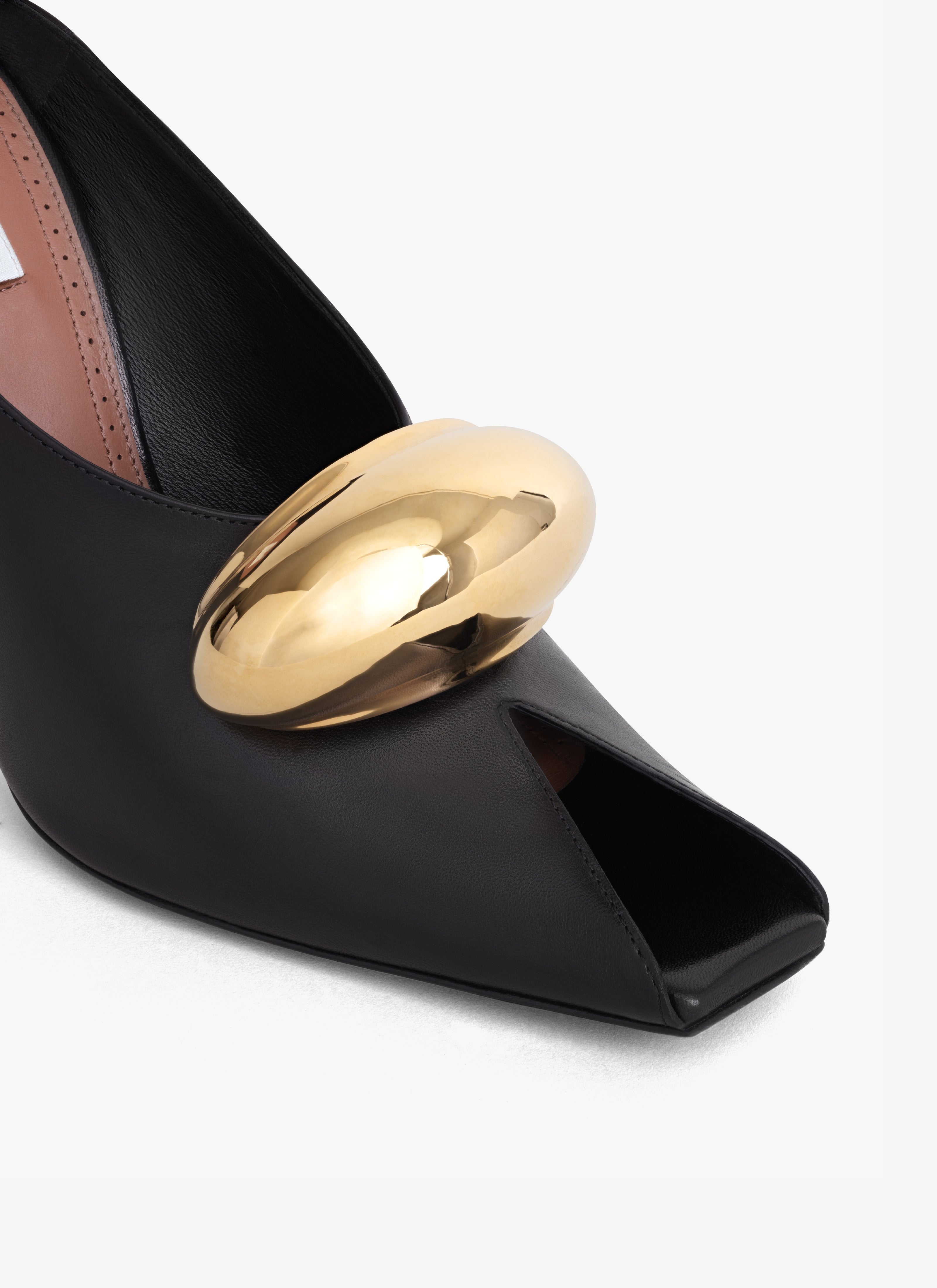 Spike Jewel Mules In Calfskin