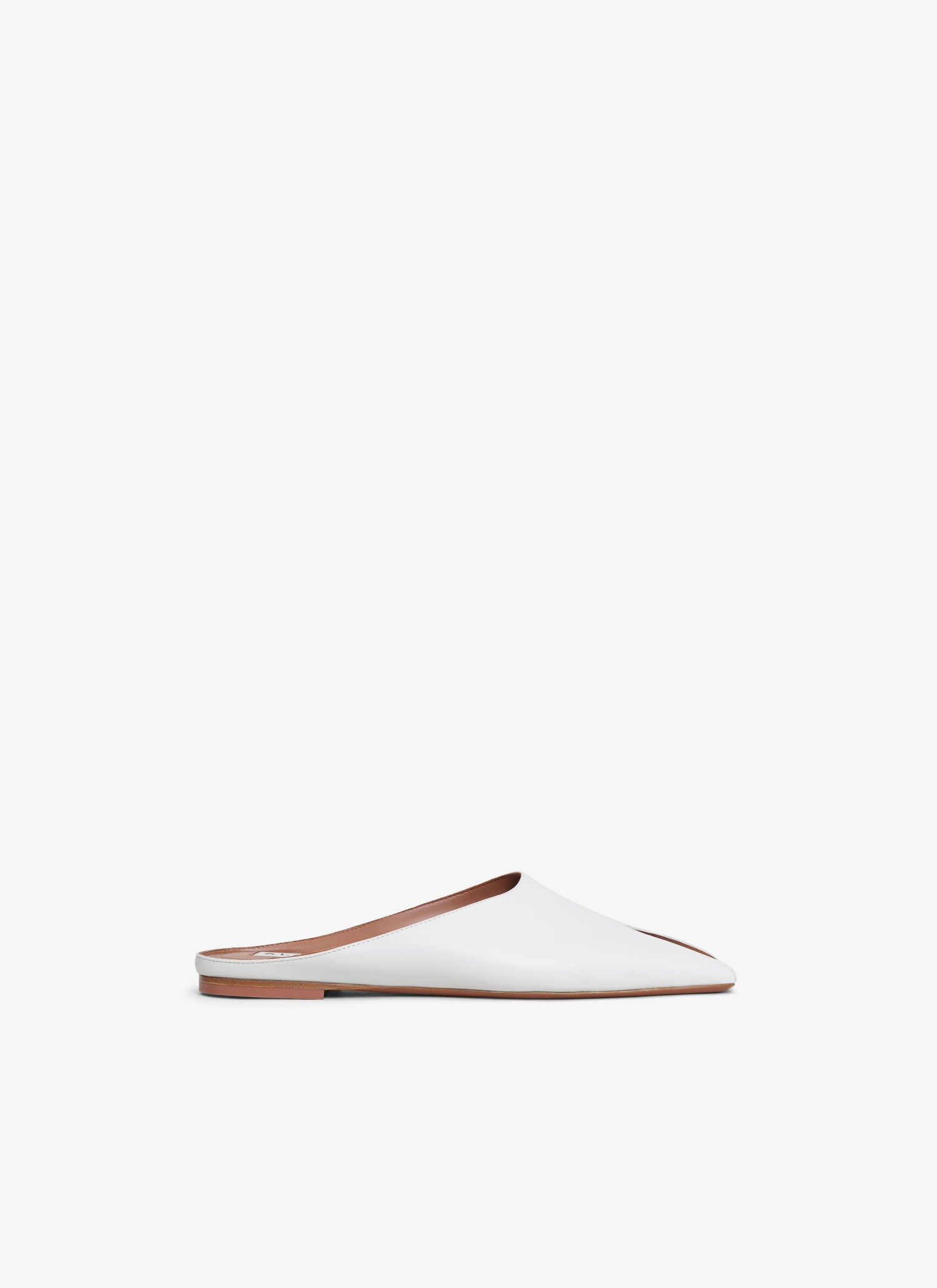 Spike Flat Mules In Calfskin