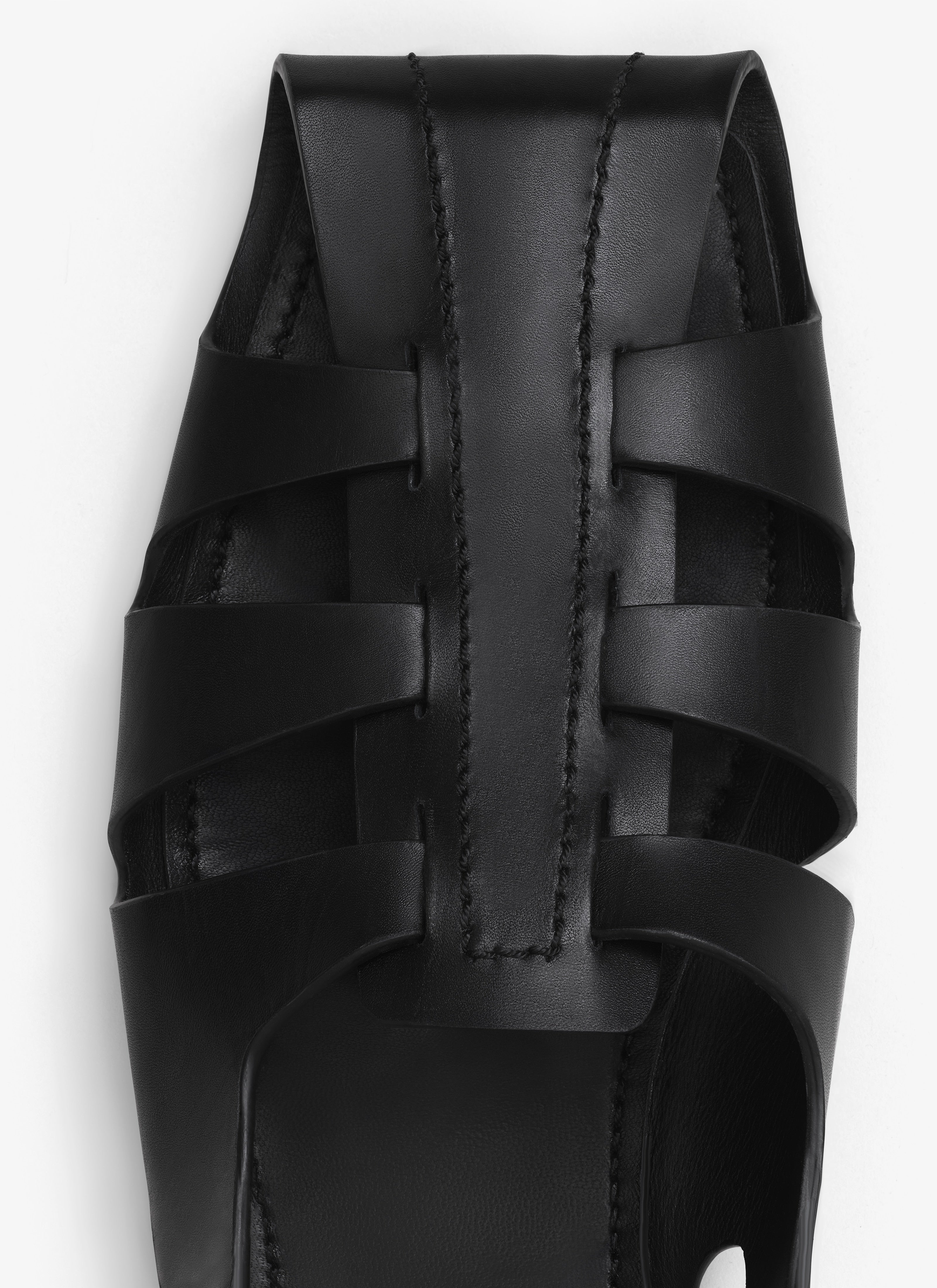 Folded Flat Sandals In Calfskin