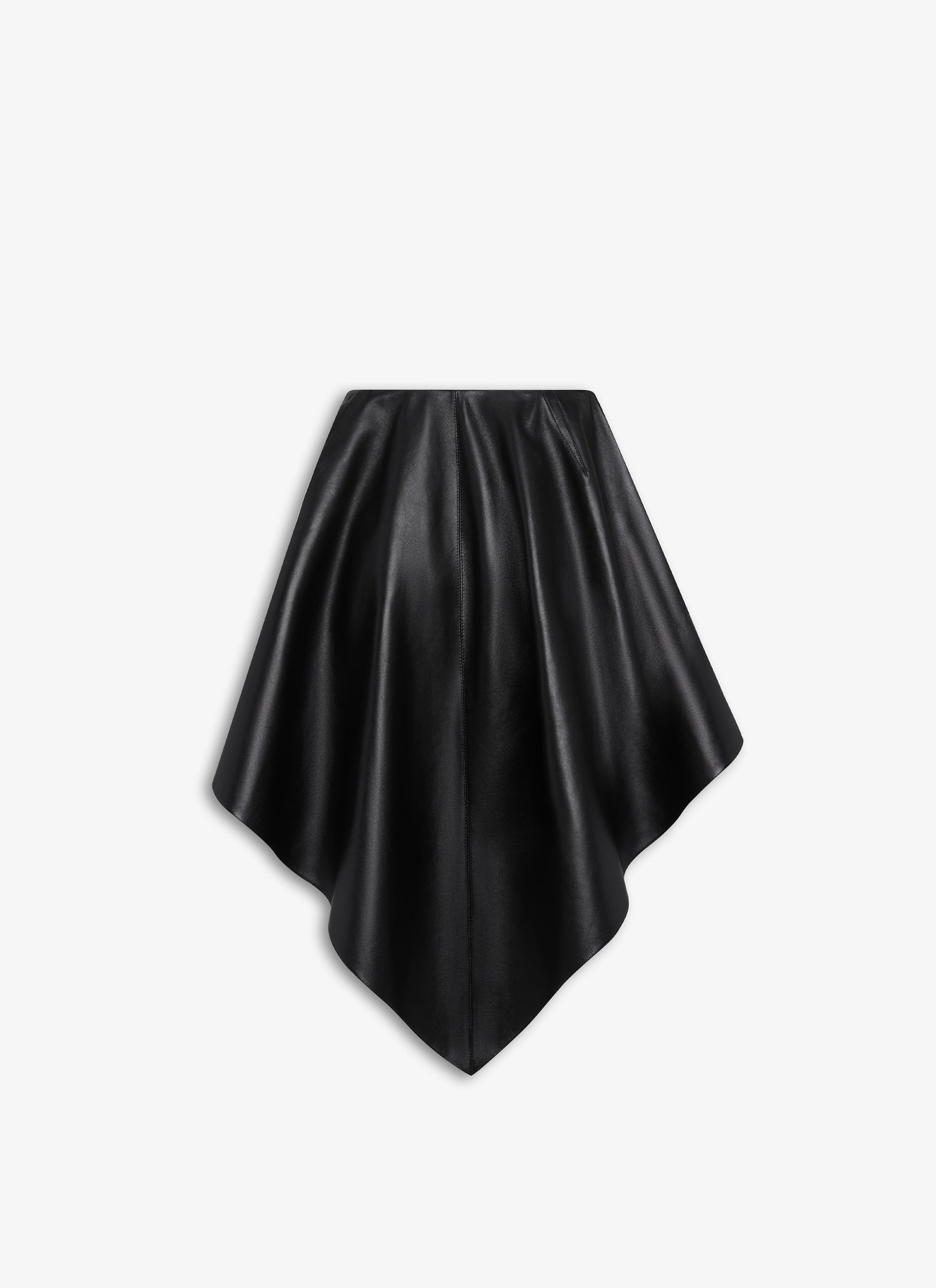 Asymmetrical Leather Skirt