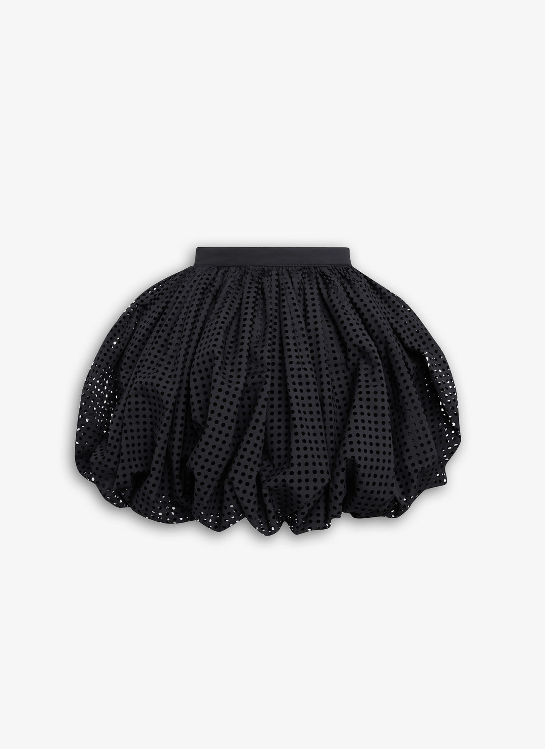 Bubble Skirt In Perforated Poplin