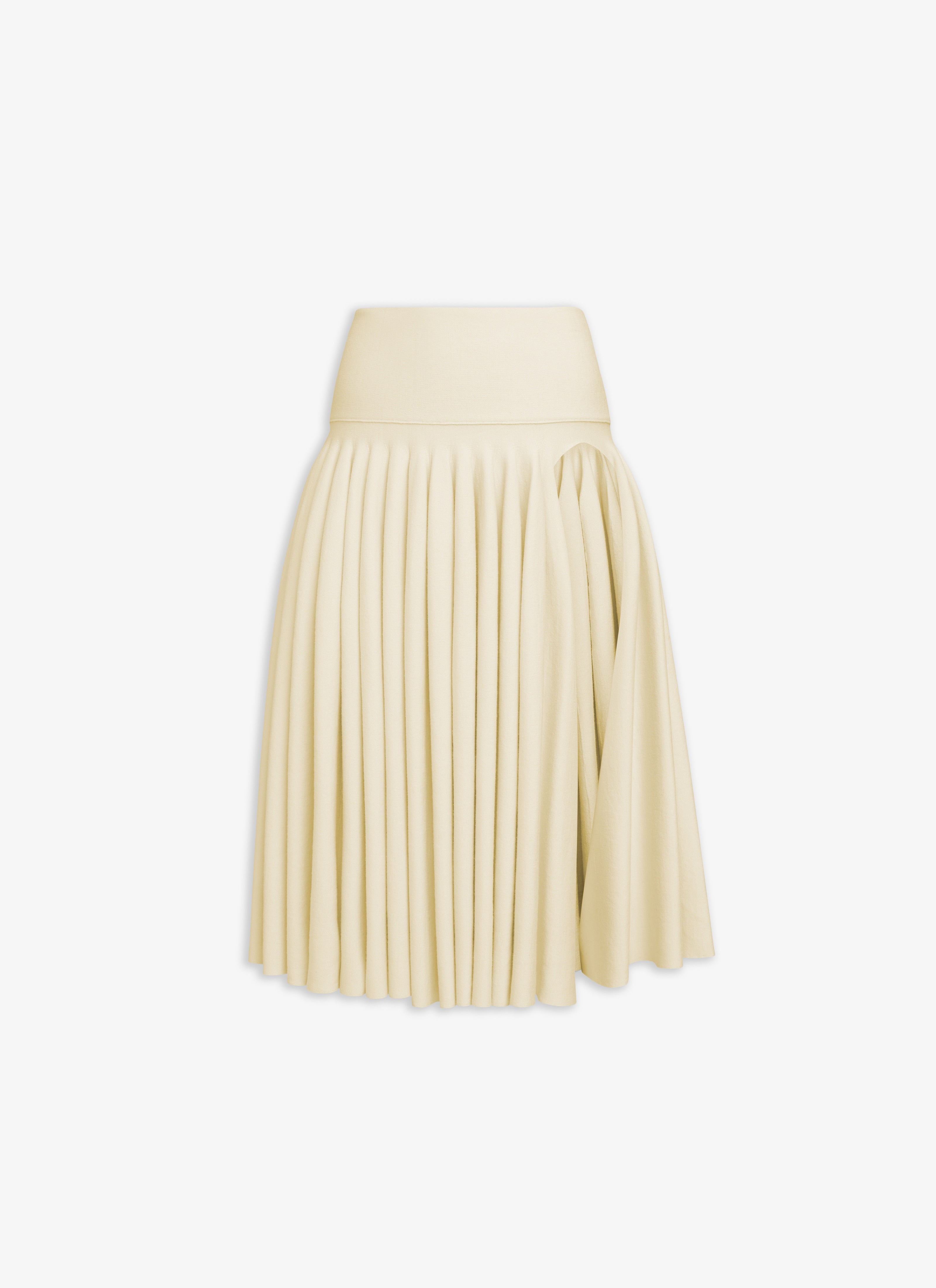 Pleated Skirt In Tight Godet Knit