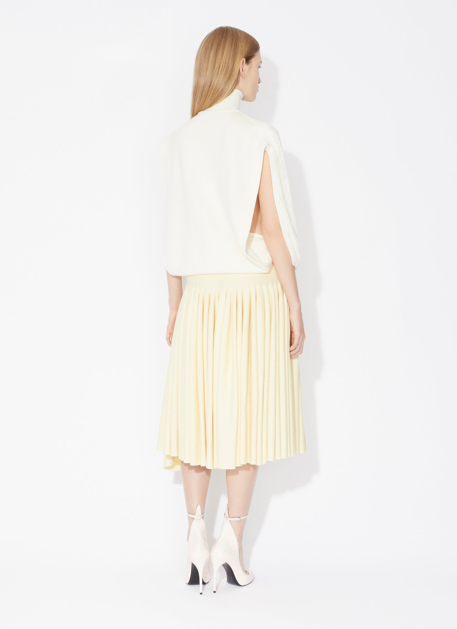 Pleated Skirt In Tight Godet Knit