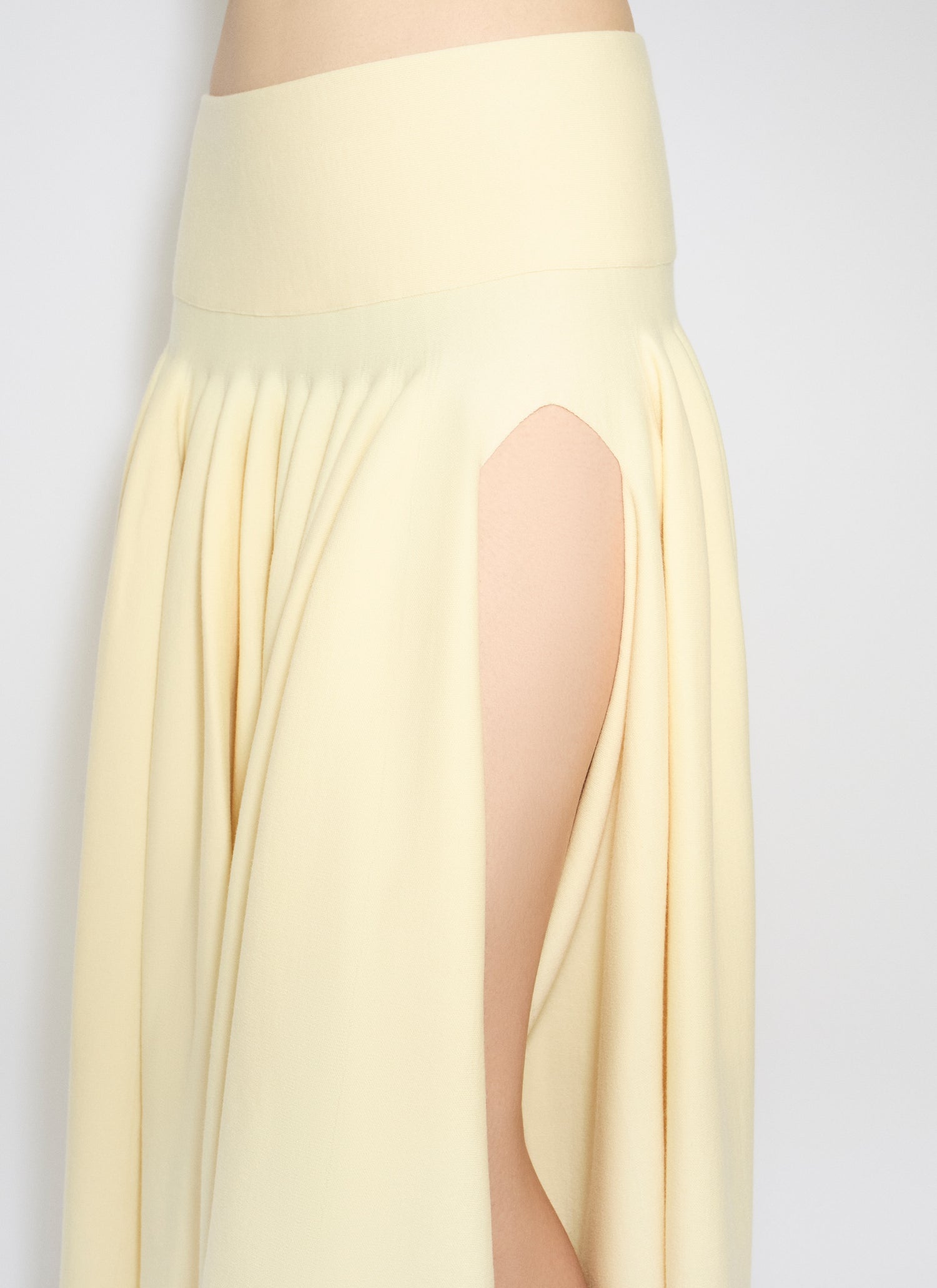 Pleated Skirt In Tight Godet Knit