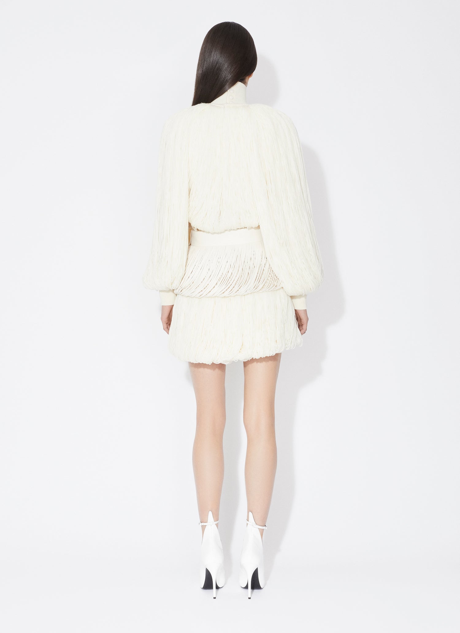 Mini Skirt With Knitted Fringes