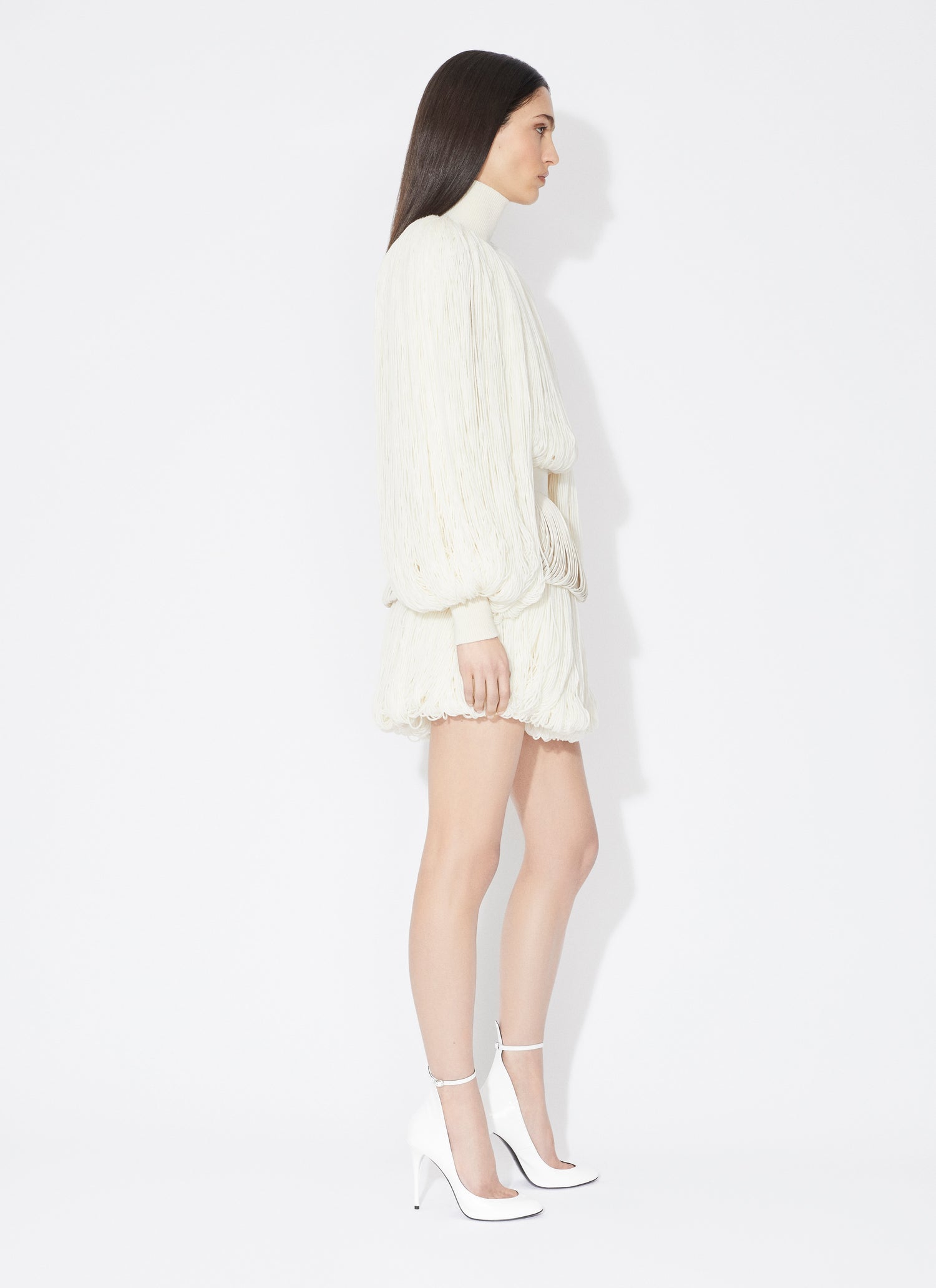 Mini Skirt With Knitted Fringes