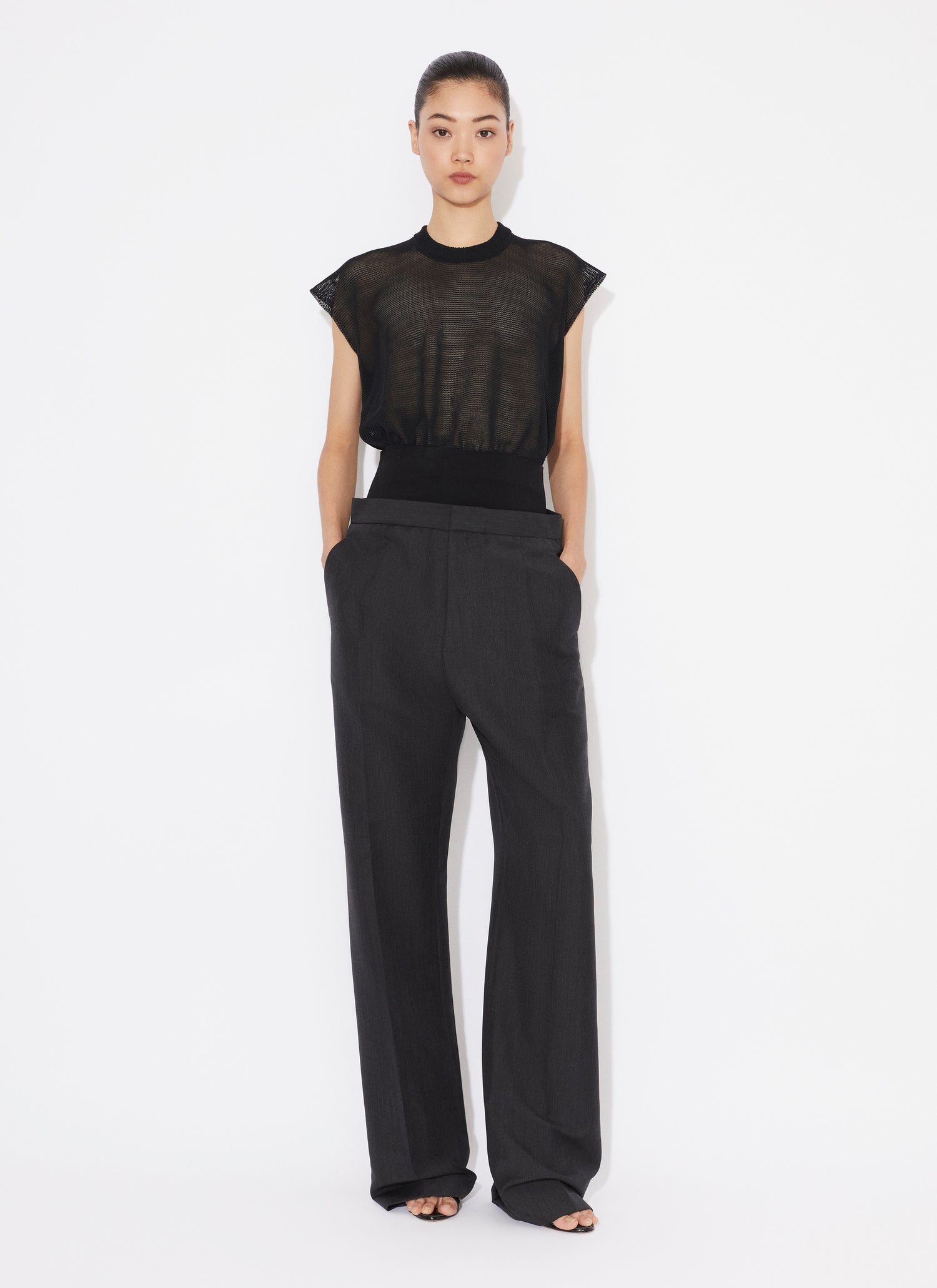 Tailored Trousers With Knit Band