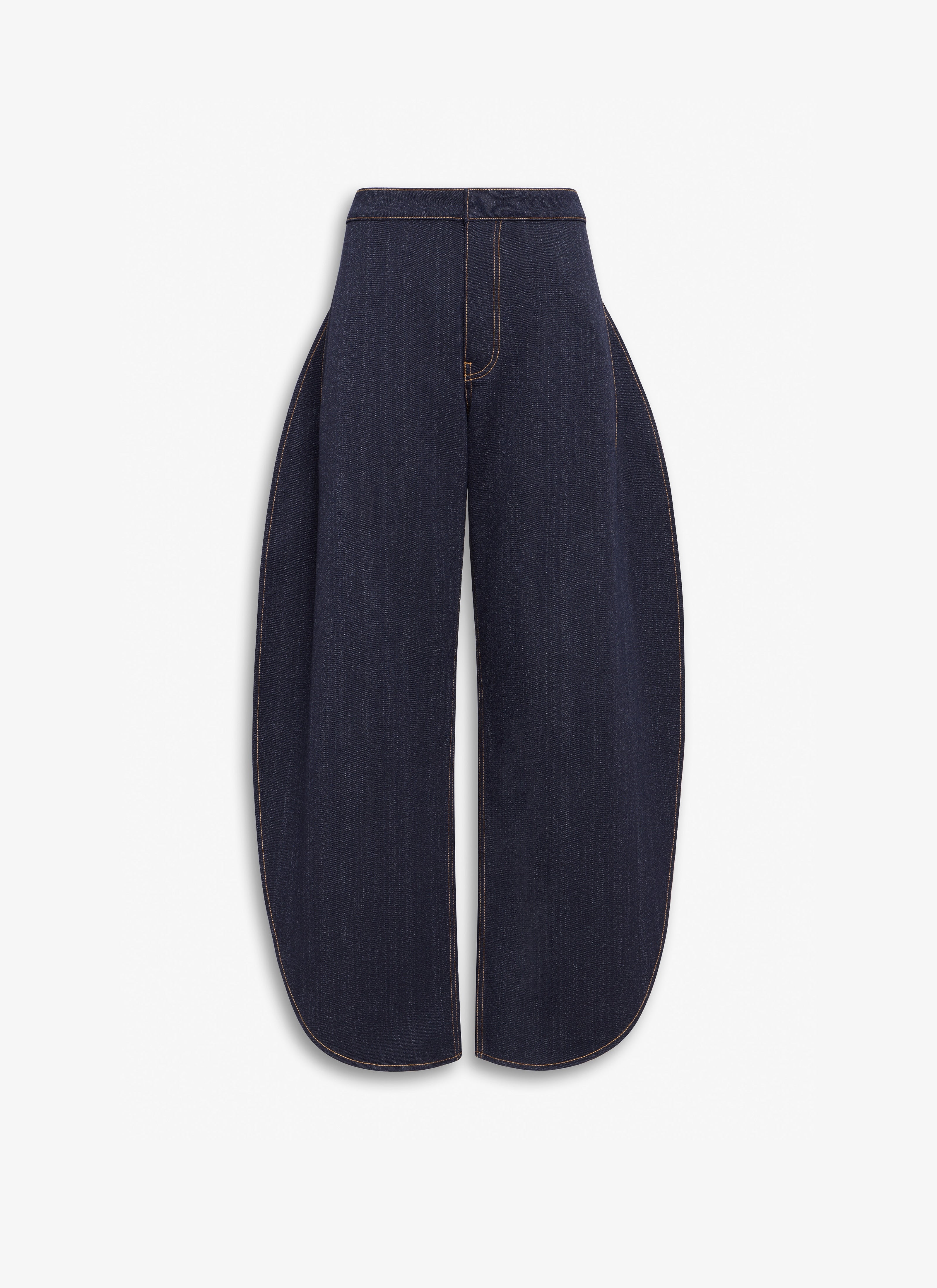 Round Jeans In Wool Denim