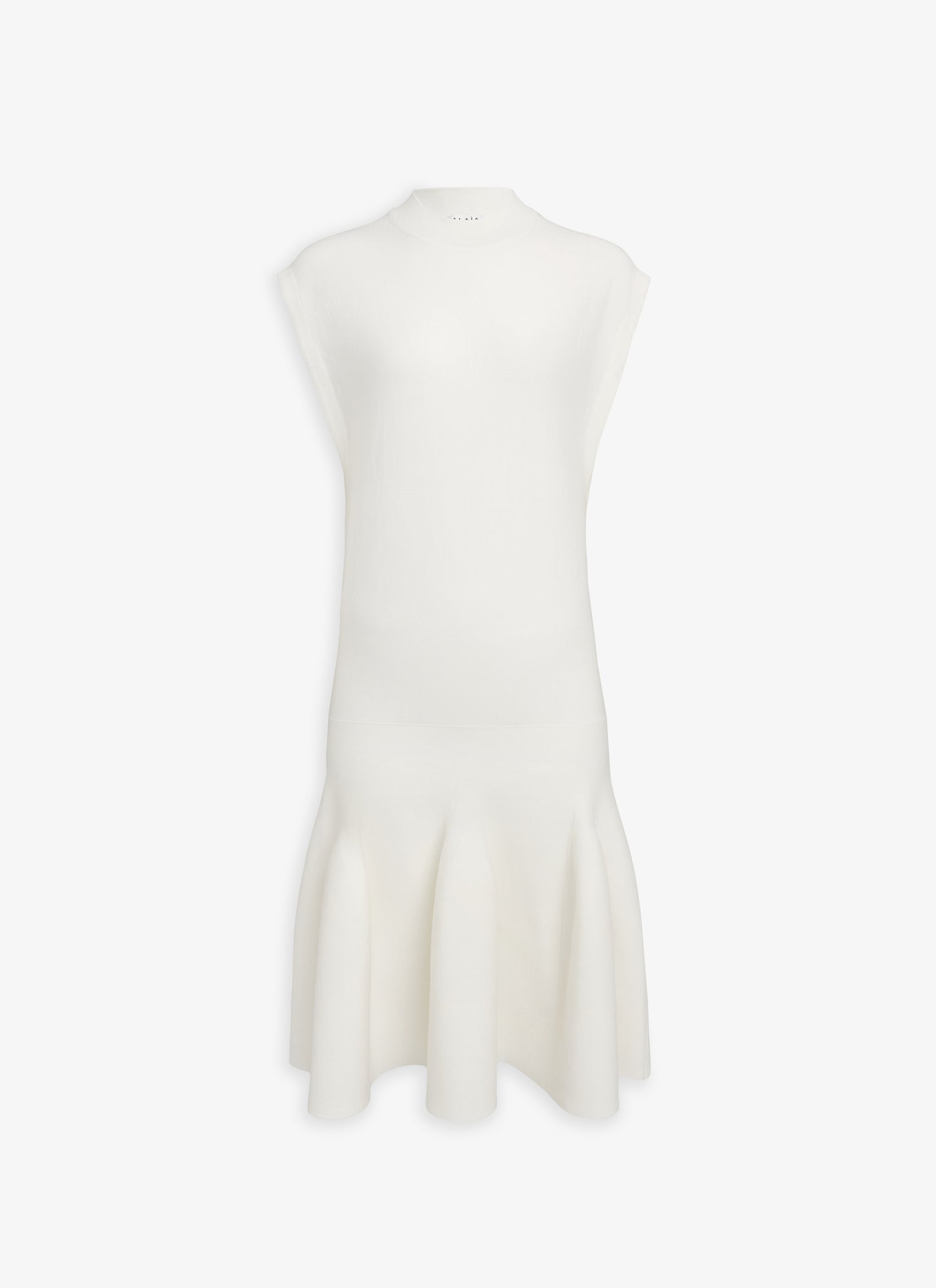 Cap Sleeve Dress In Sculptural Godet Knit