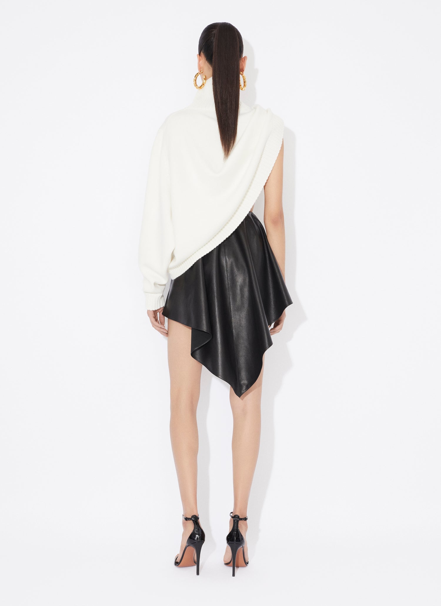 Asymmetrical Cape Jumper In Cashmere