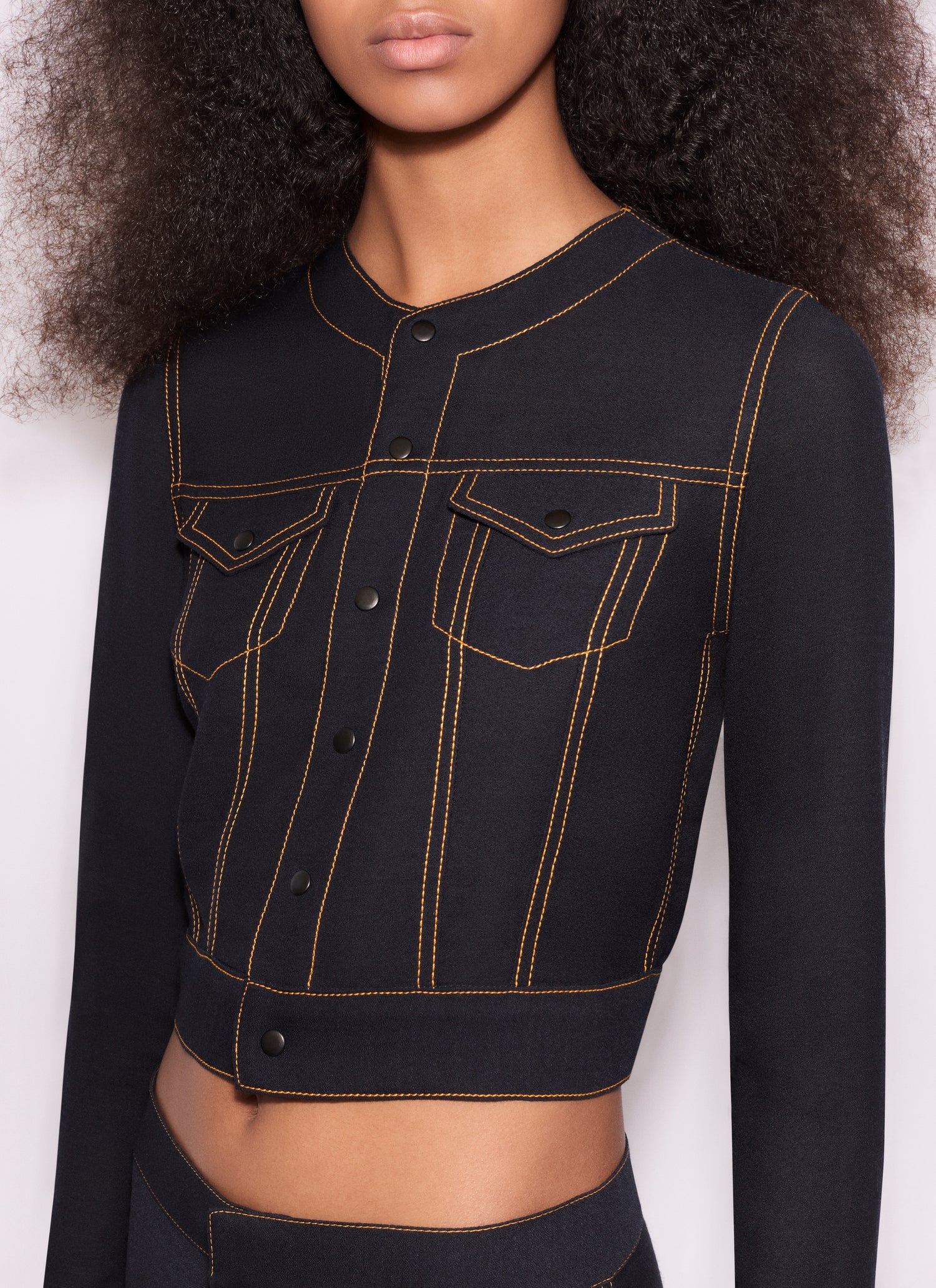 Cropped Fluid Jacket