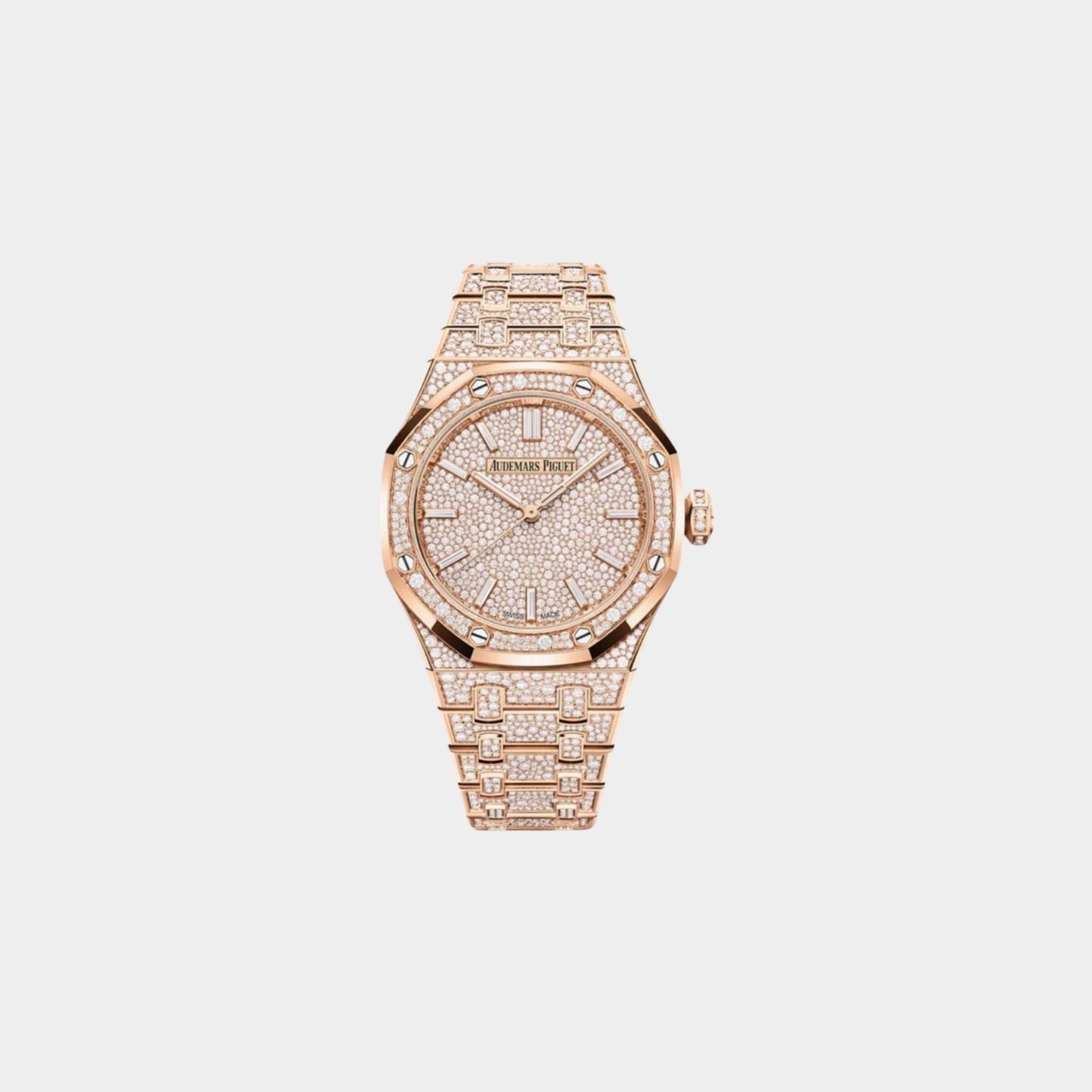 Audemars Piguet Royal Oak 15452Or.Zz.1258Or.02, Front, Pink Gold, Jewels, Stoned