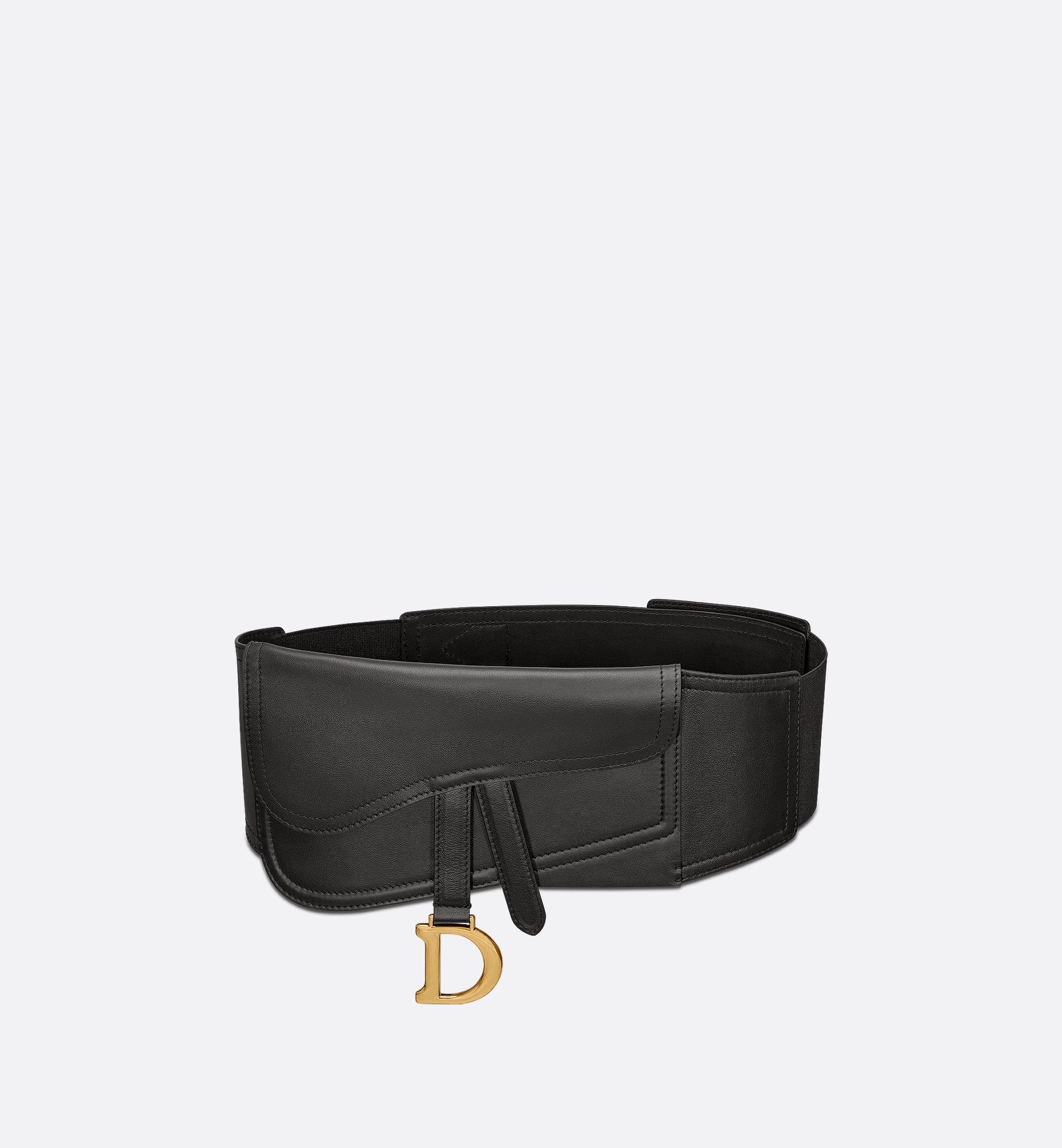 Saddle Belt Black Smooth Calfskin 13.5 cm