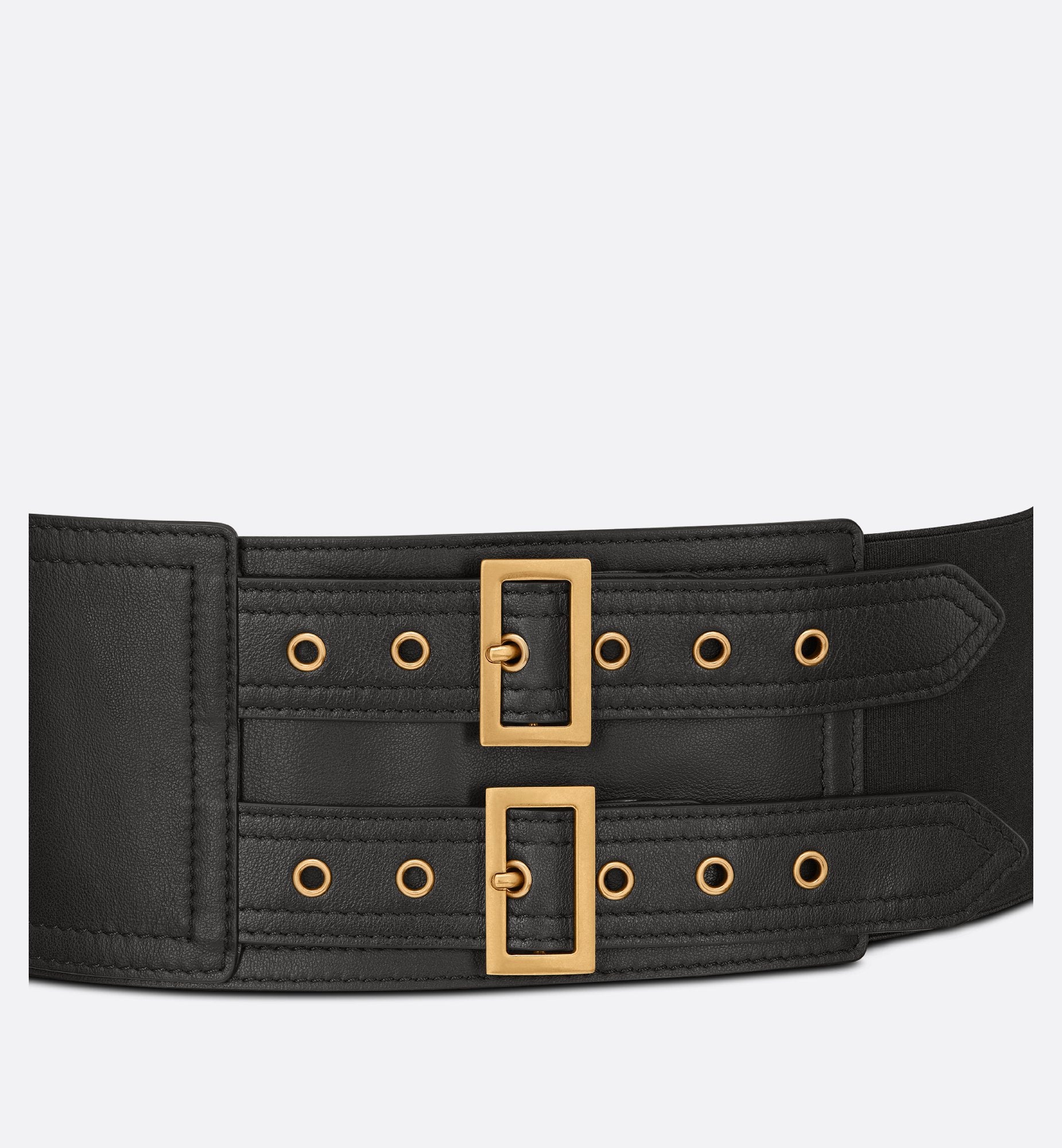 Saddle Belt Black Smooth Calfskin 13.5 cm