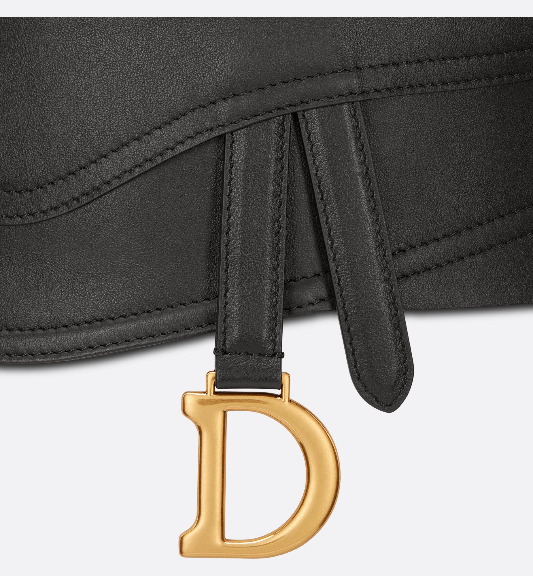 Saddle Belt Black Smooth Calfskin 13.5 cm