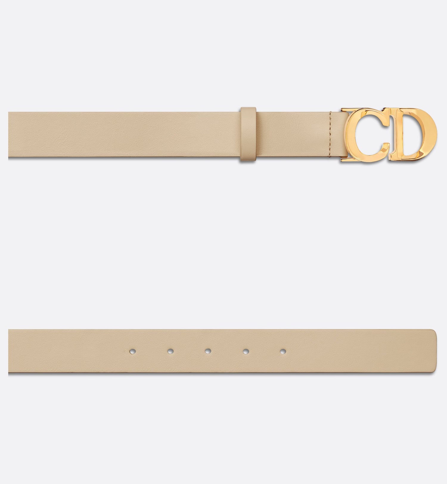 C Est Dior Belt Rope Beige Smooth Calfskin 30 mm