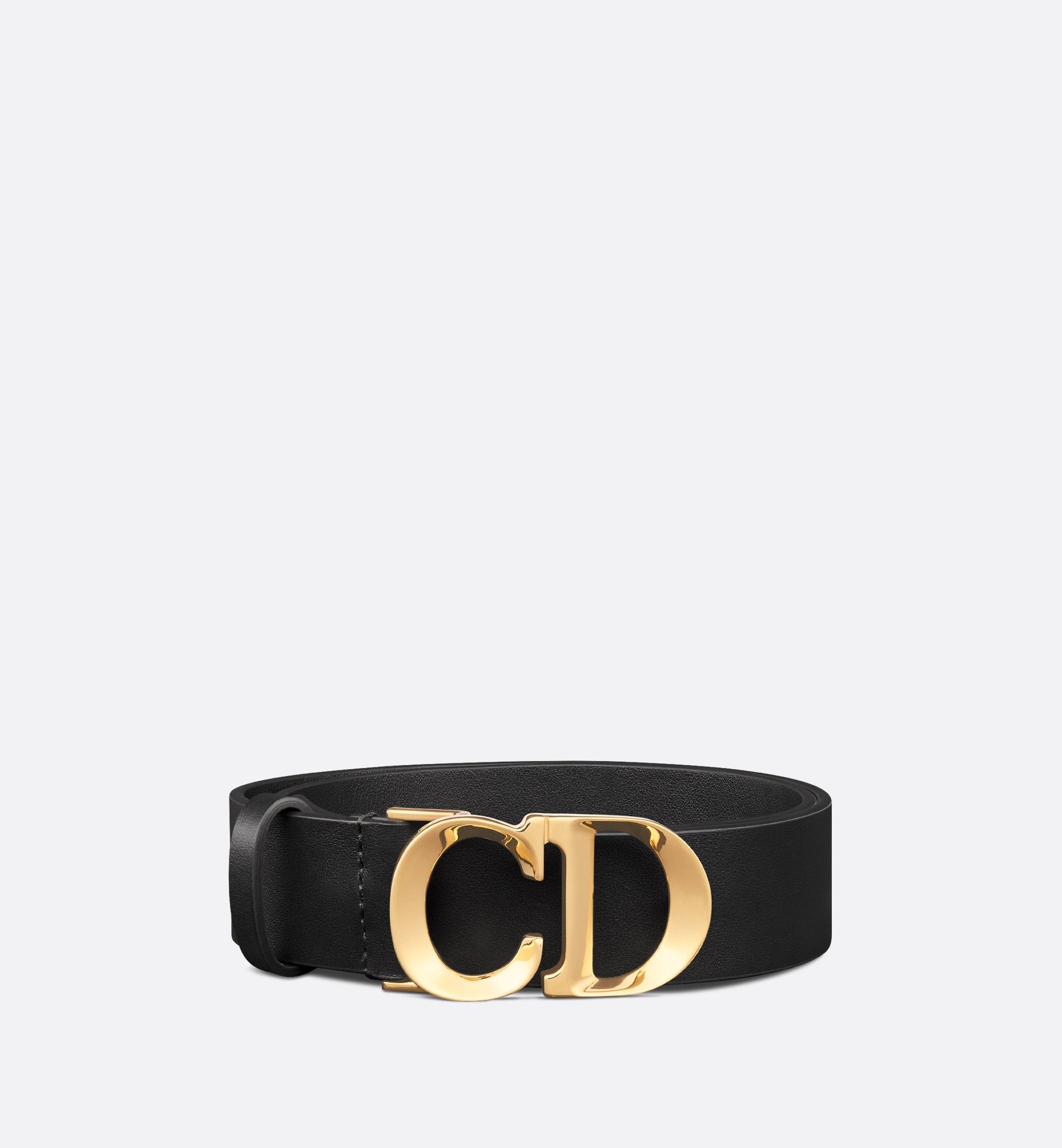 C Est Dior Belt Black Smooth Calfskin 30 mm