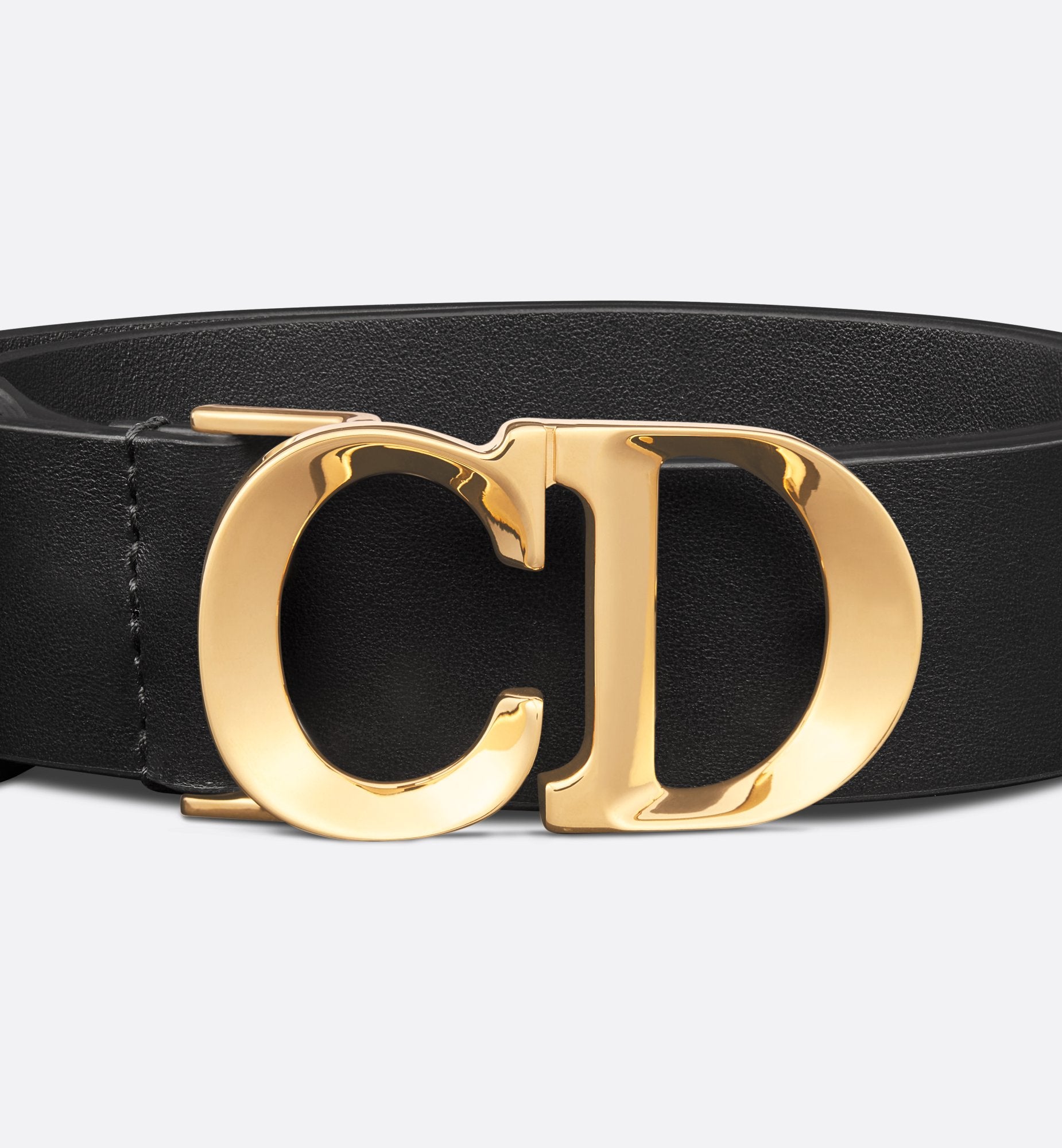 C Est Dior Belt Black Smooth Calfskin 30 mm