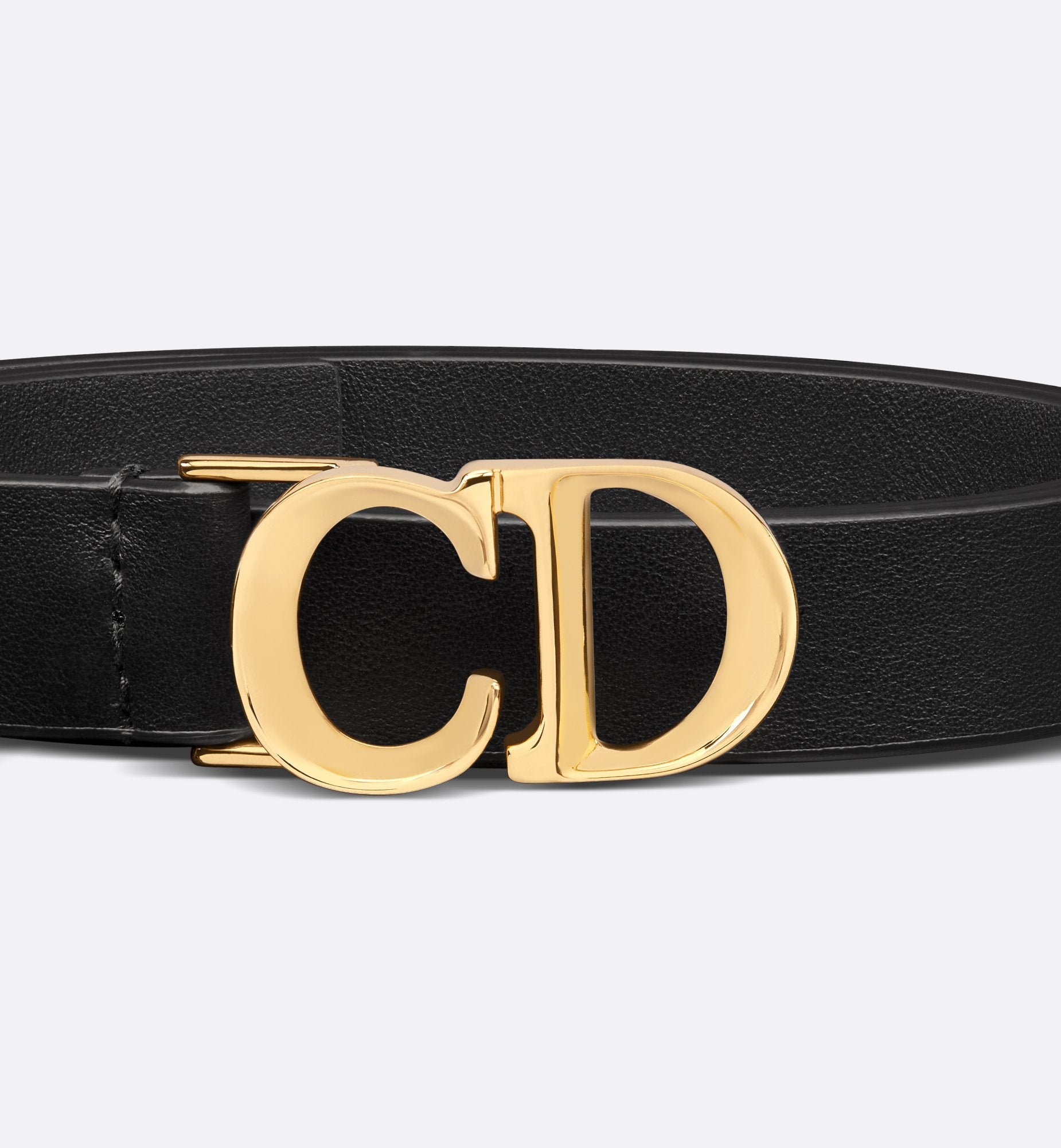 C Est Dior Belt Black Smooth Calfskin 20 mm