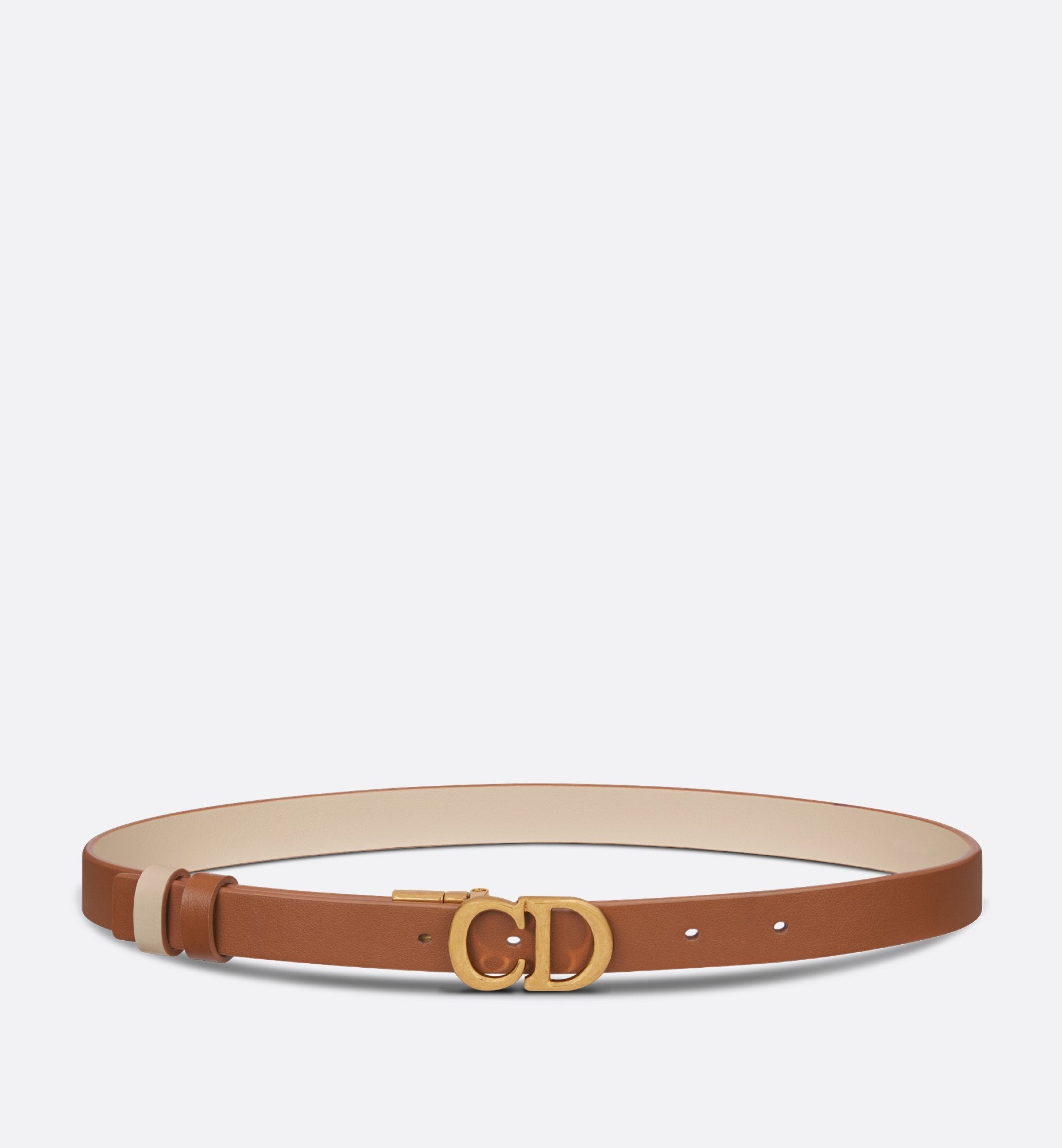 Reversible Saddle Belt Golden Saddle And Caramel Beige Smooth Calfskin 20 mm