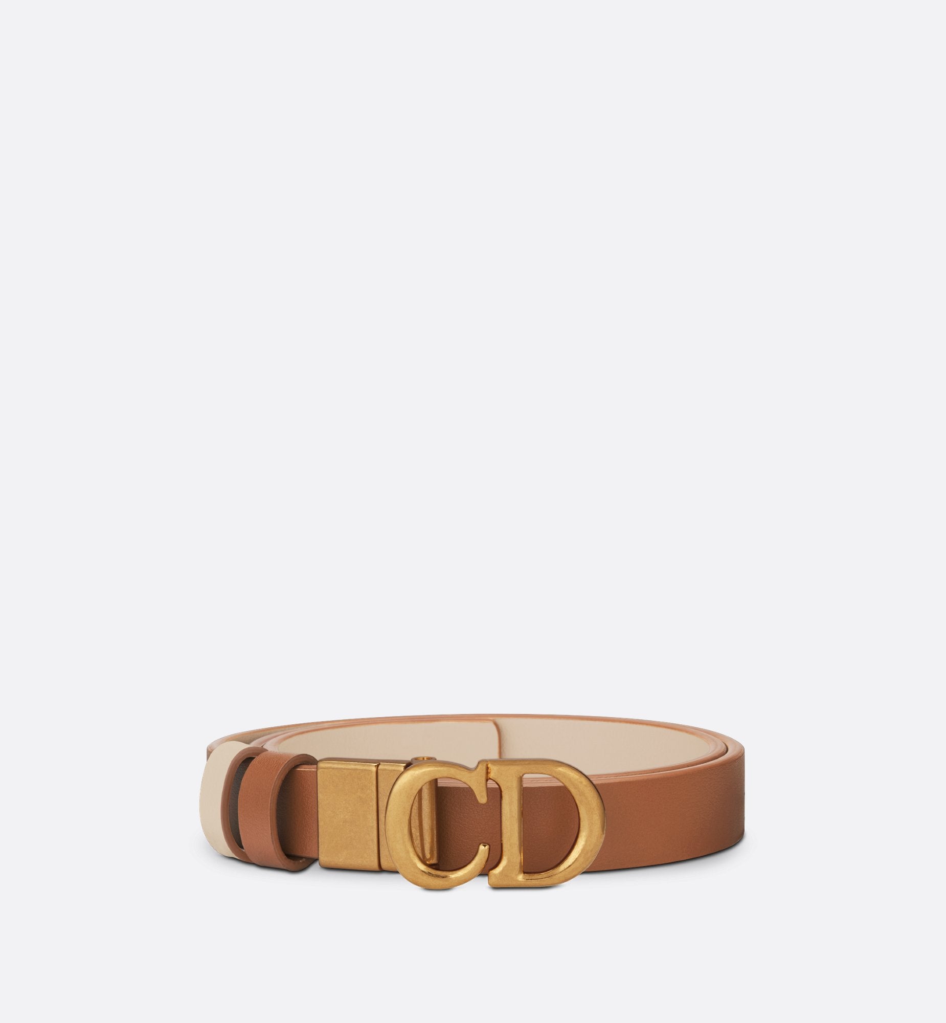 Reversible Saddle Belt Golden Saddle And Caramel Beige Smooth Calfskin 20 mm